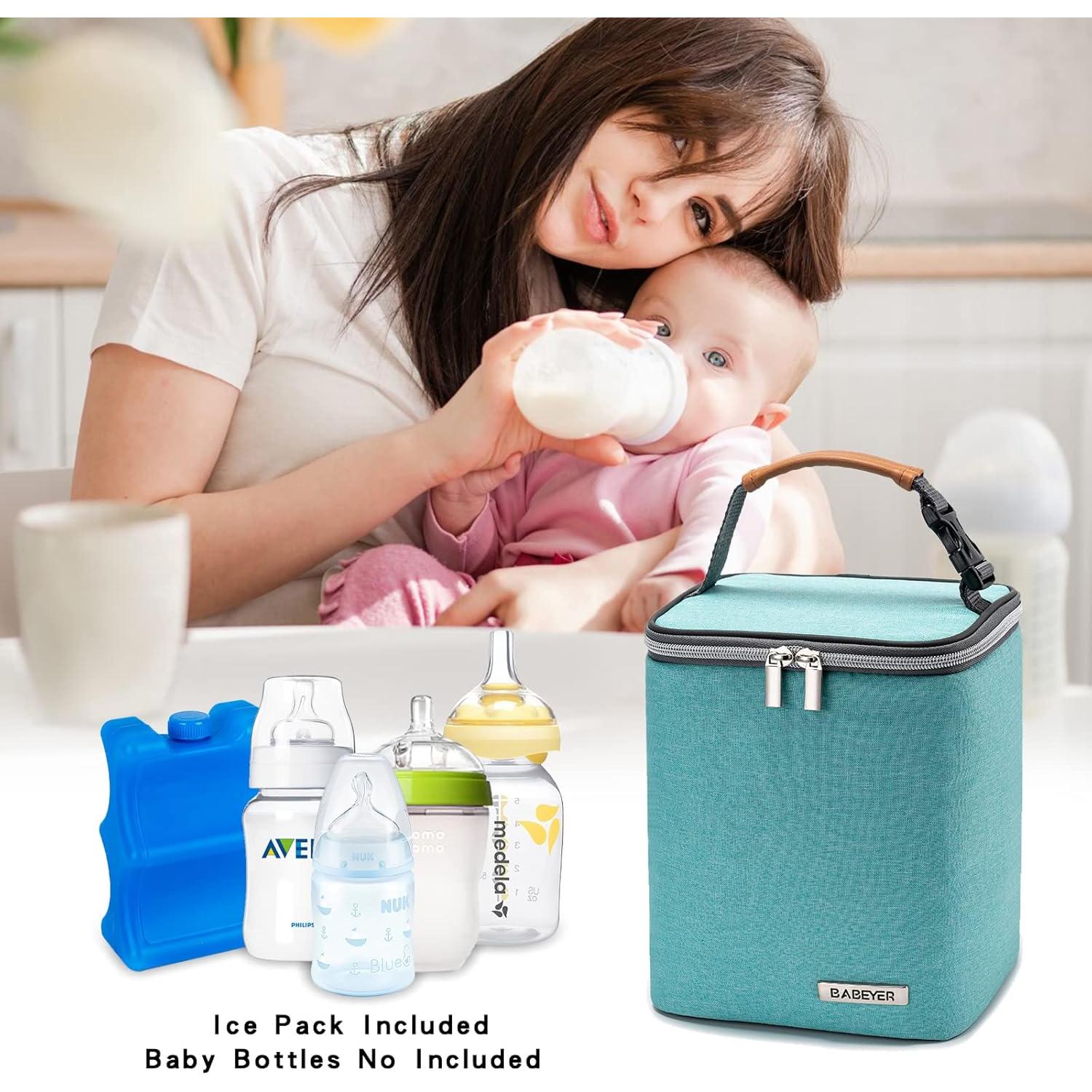 Bolsa Enfriadora BABEYER Aqua para 4 Biberones 266 ml