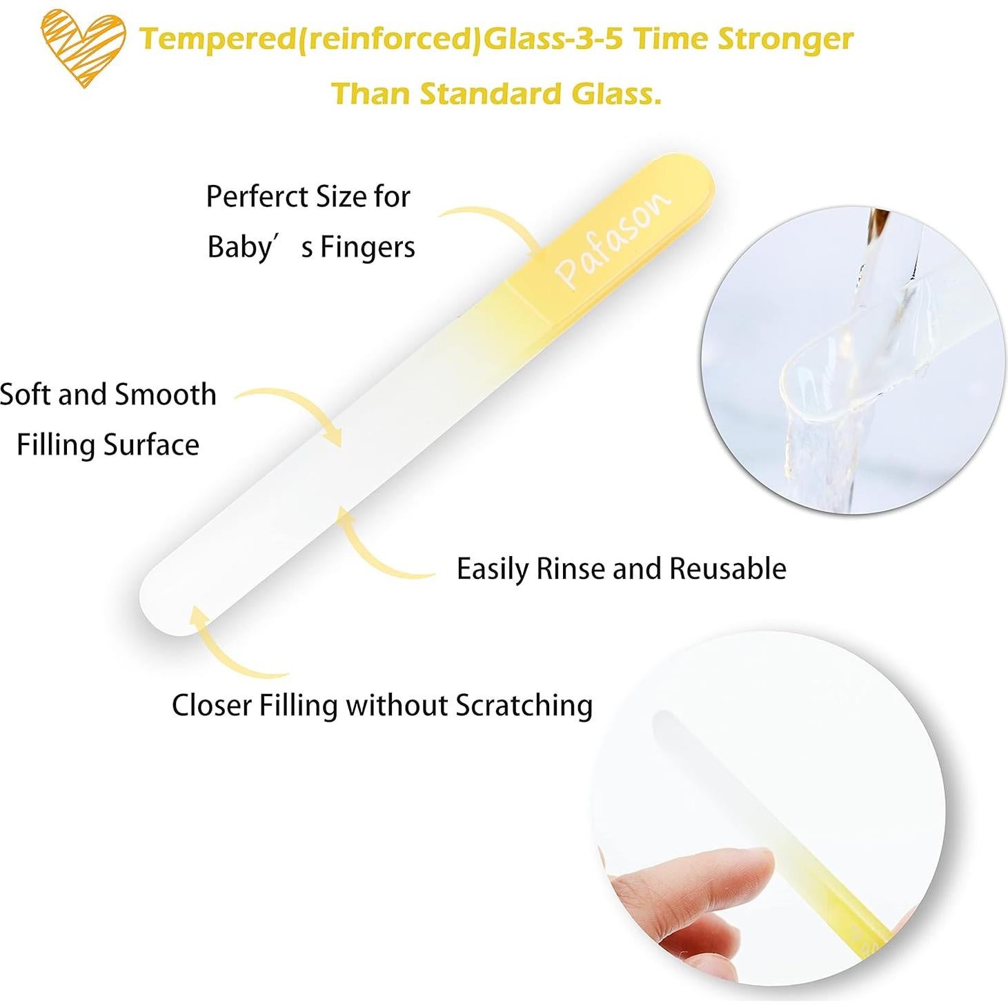 Conjunto de Tijeras de Uñas Pafason para Bebés con Lima de Vidrio