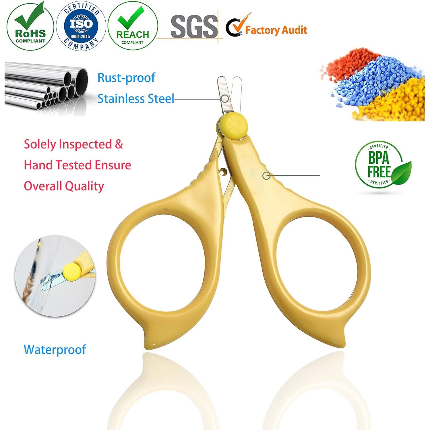 Conjunto de Tijeras de Uñas Pafason para Bebés con Lima de Vidrio