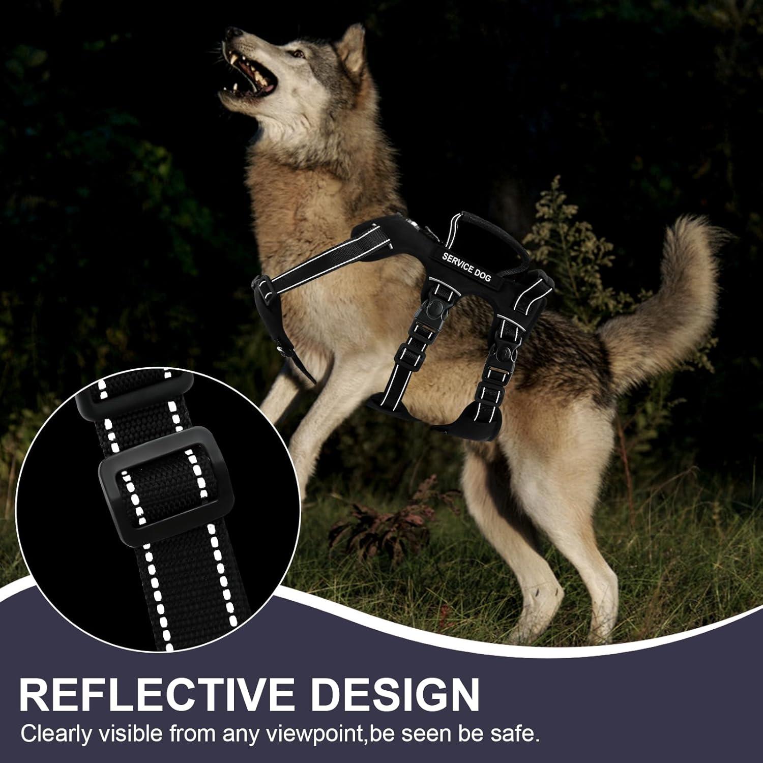 Arnés para Perros Grandes Yungaspy XL Negro Ajustable