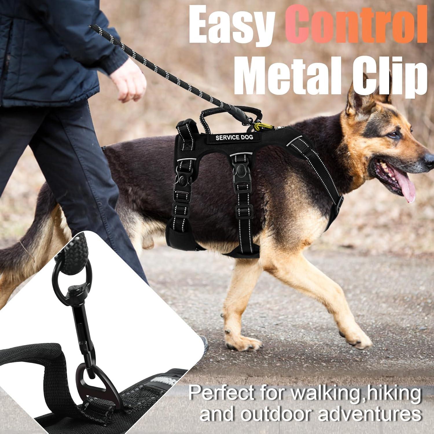 Arnés para Perros Grandes Yungaspy XL Negro Ajustable