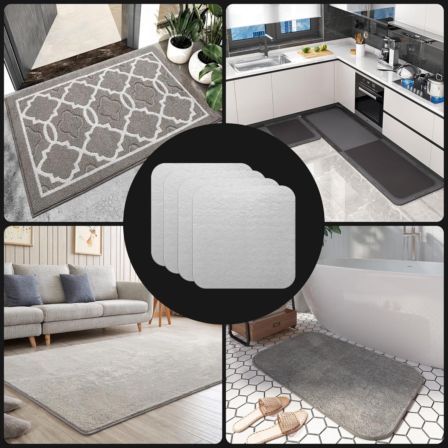 Agarradores de Alfombra SANKEMU Antideslizantes Reutilizables 8 Piezas