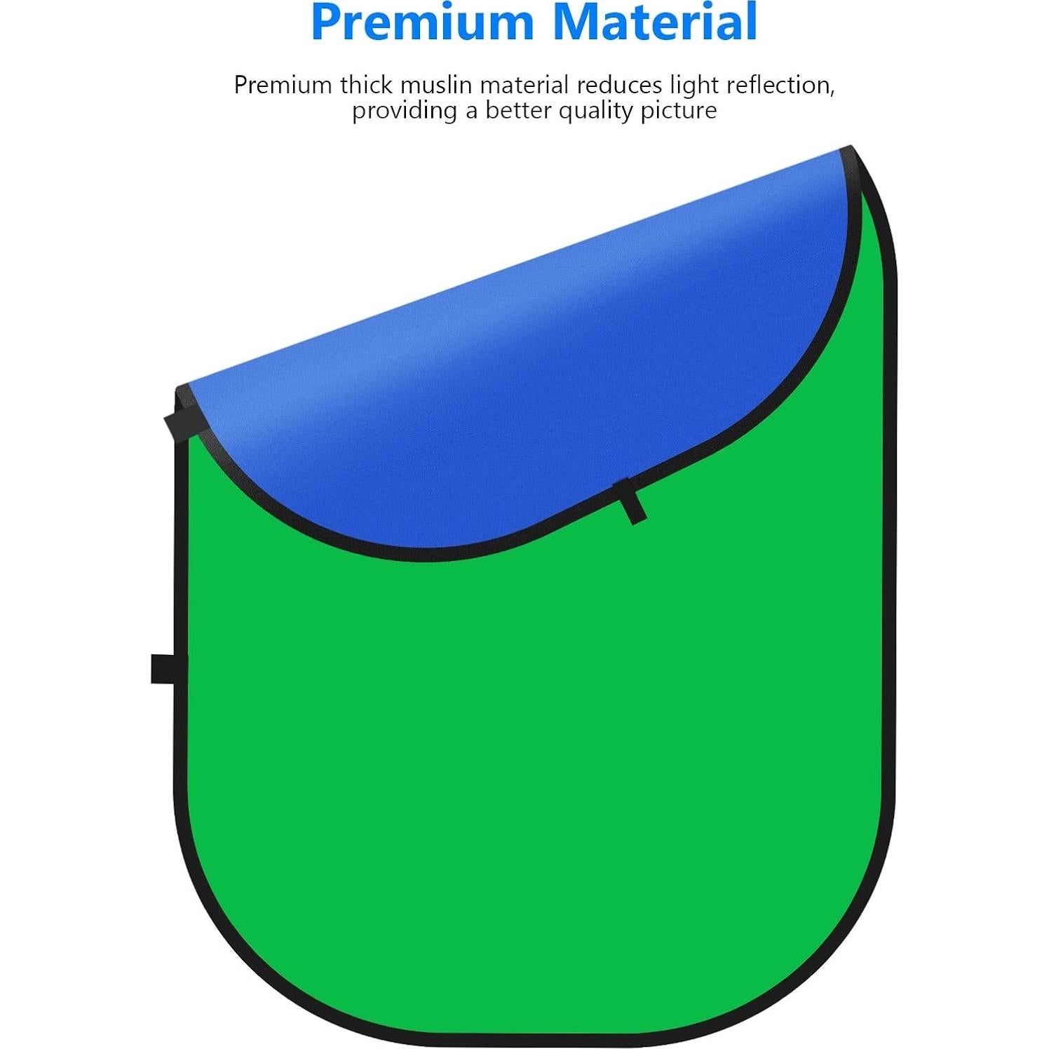 Fondo Colapsable Neewer Verde y Azul 1.5x2m para Fotografía