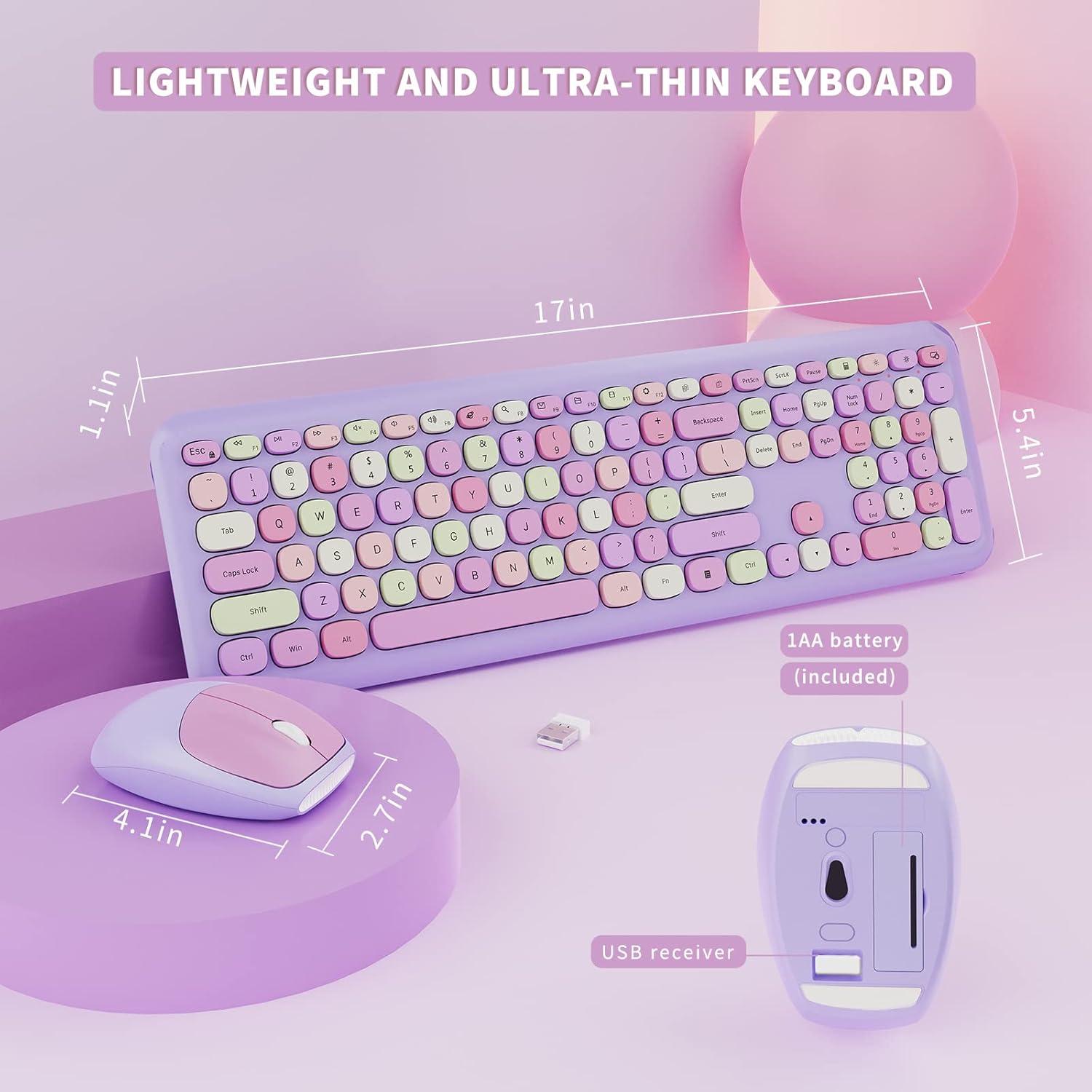 Combo Teclado y Ratón Inalámbrico SkyGive Colorido