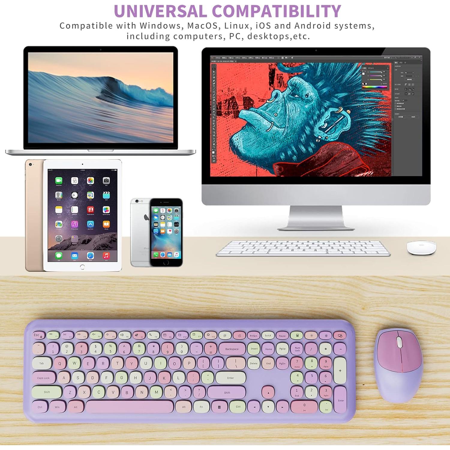 Combo Teclado y Ratón Inalámbrico SkyGive Colorido