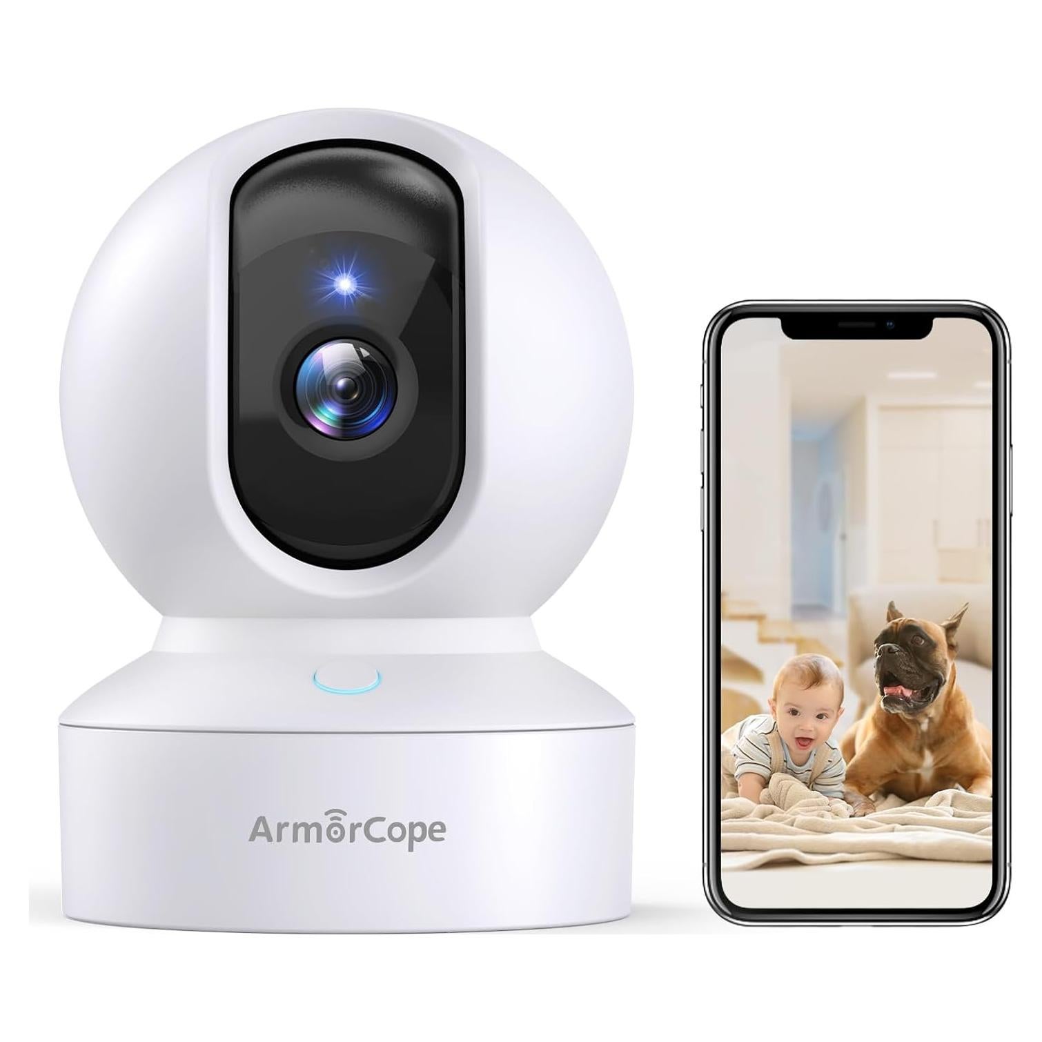 Cámara para Mascotas Armorcope CA48 2K HD con APP y Visión Nocturna