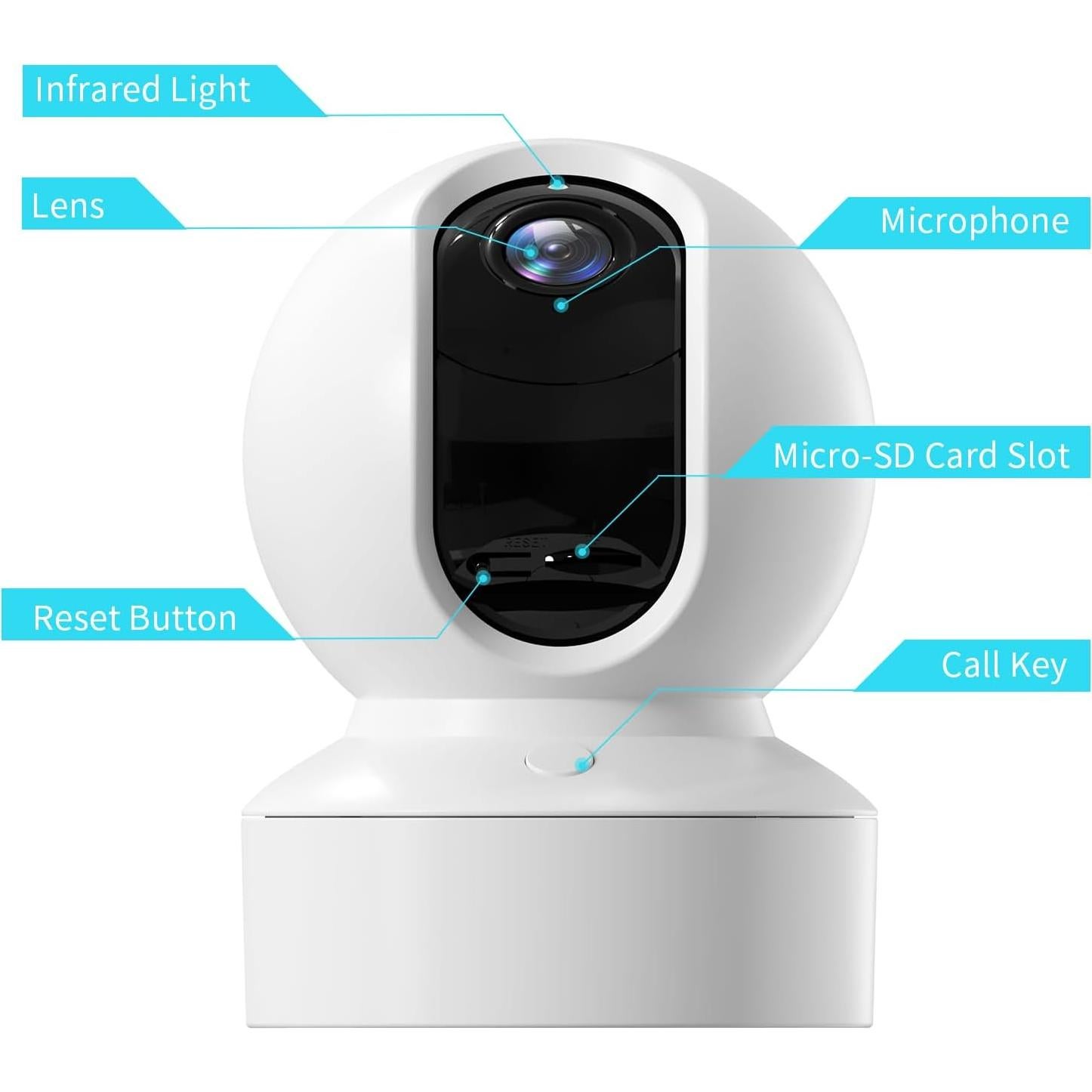 Cámara para Mascotas Armorcope CA48 2K HD con APP y Visión Nocturna