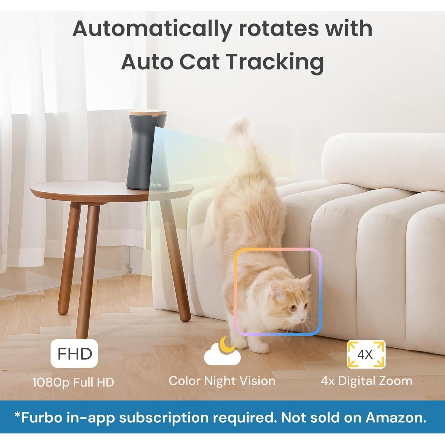 Cámara para Gatos Furbo 360° + Suscripción Nanny