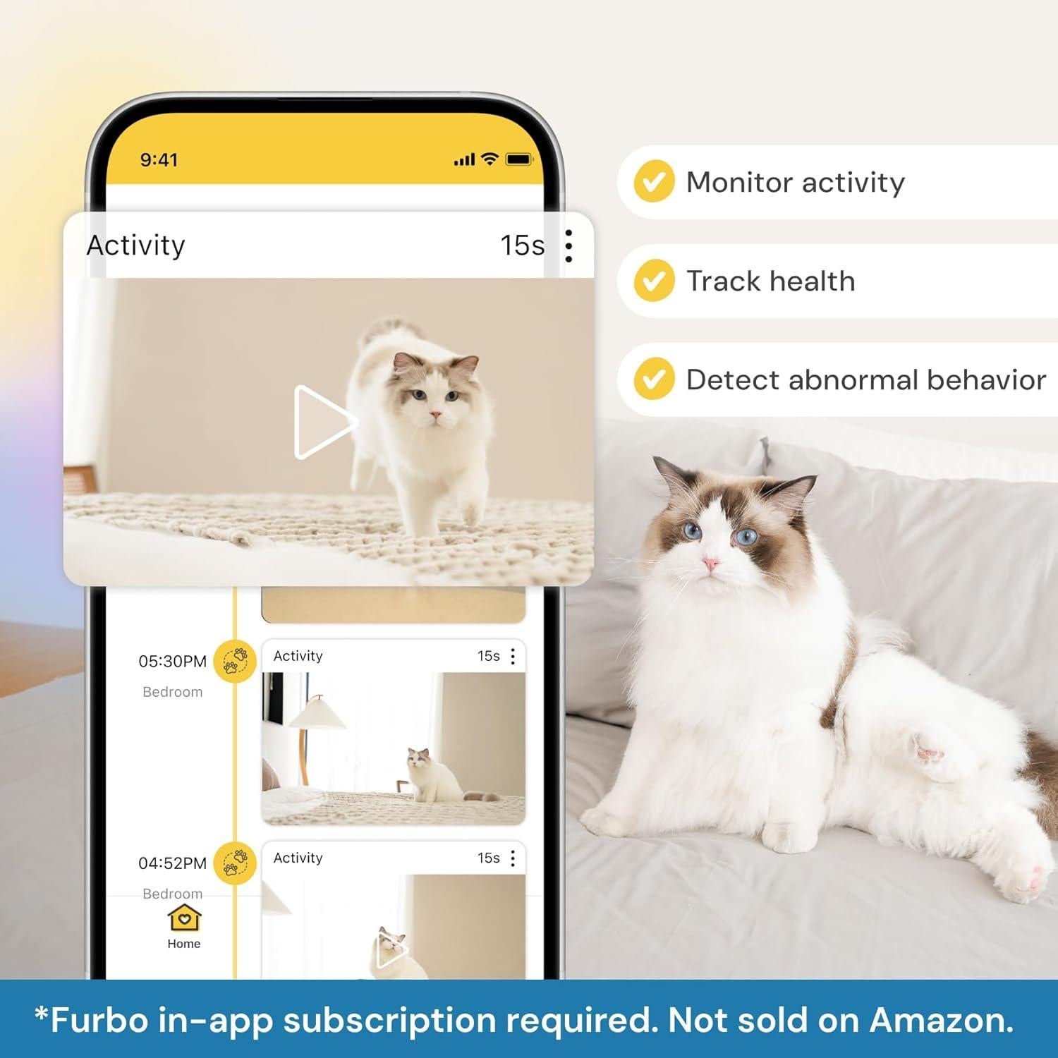 Cámara para Gatos Furbo 360° + Suscripción Nanny