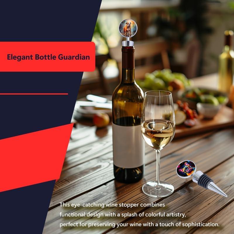 Juego de tapones para vino Poseidon Protect Bulldog - Acero y silicona