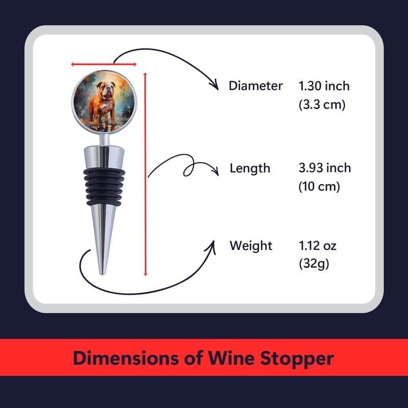 Juego de 2 tapones de vino Poseidon Protect Bulldog