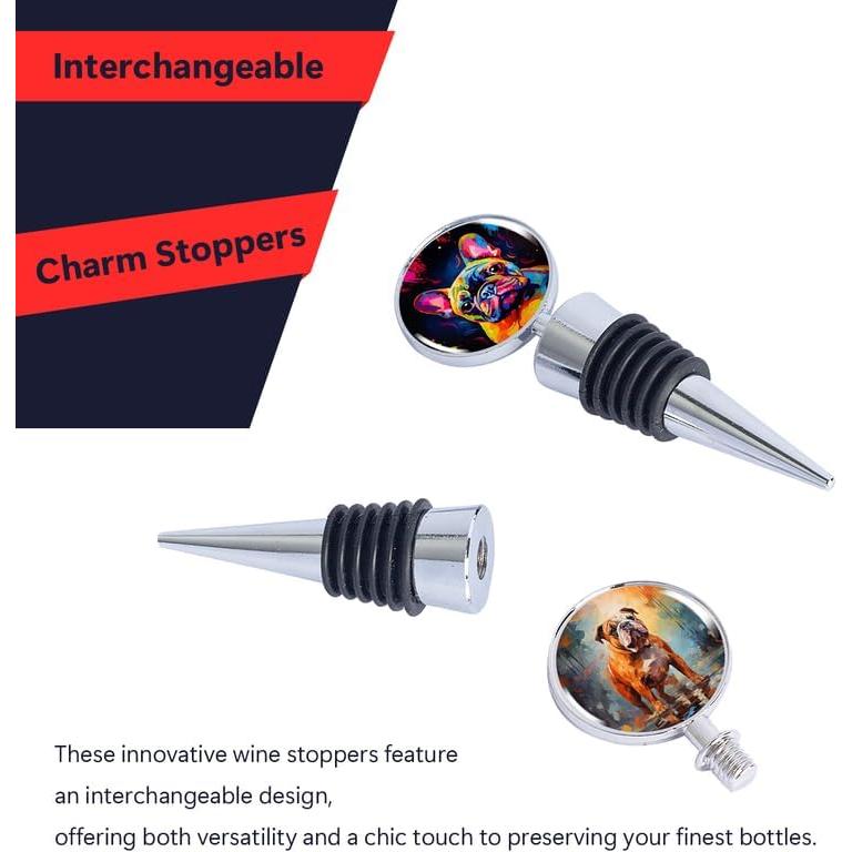 Juego de Tapones para Botellas de Vino Poseidon Protect Bulldog