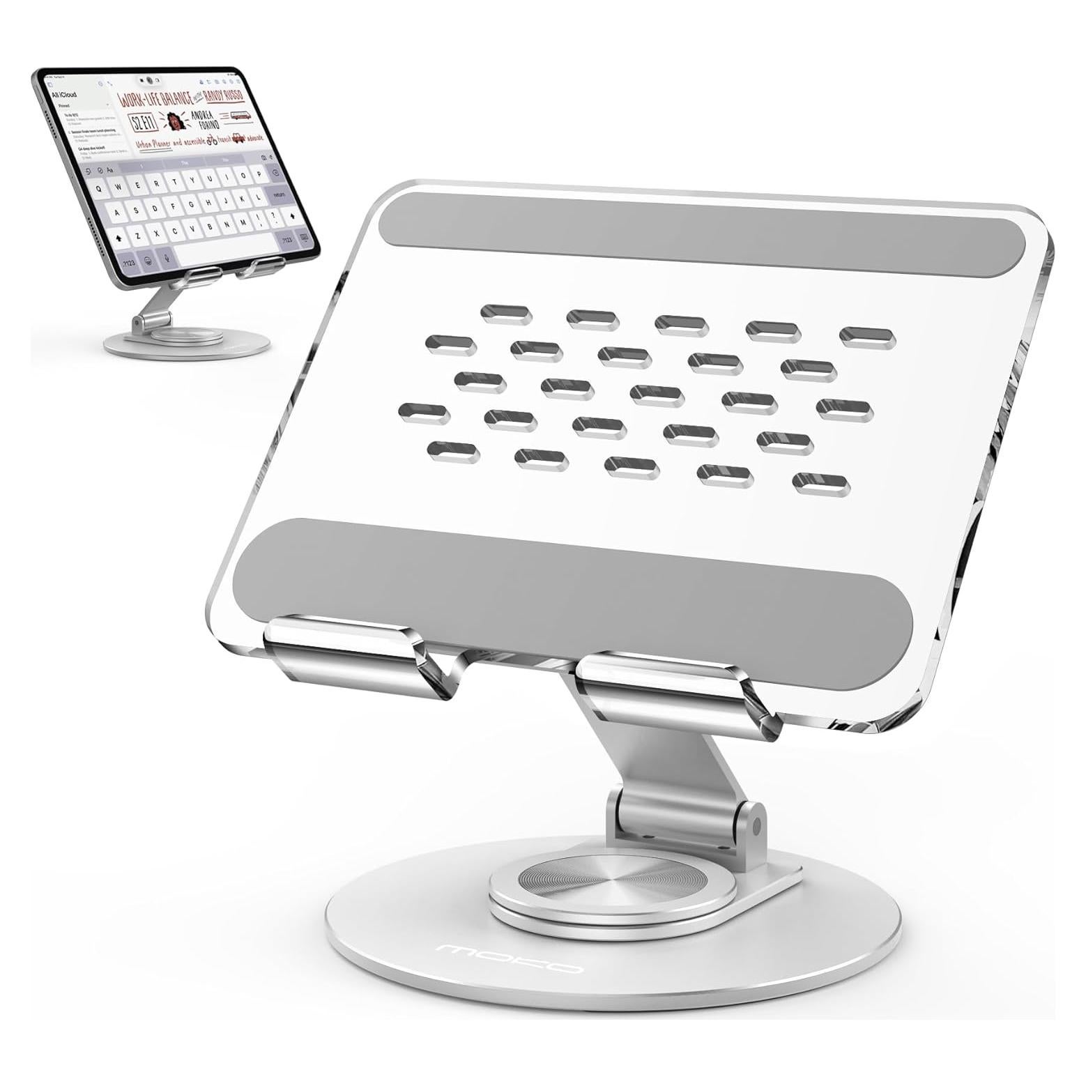 Soporte para Tableta MoKo Acrílico Ajustable 360° Plata