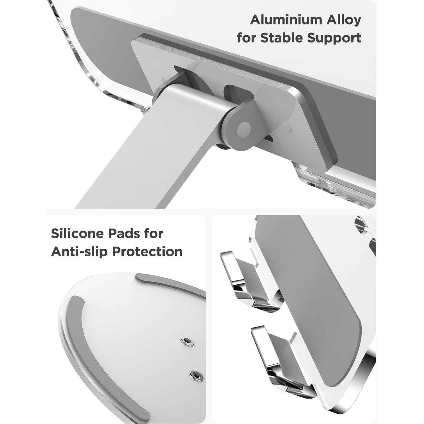 Soporte para Tableta MoKo Acrílico Ajustable 360° Plata