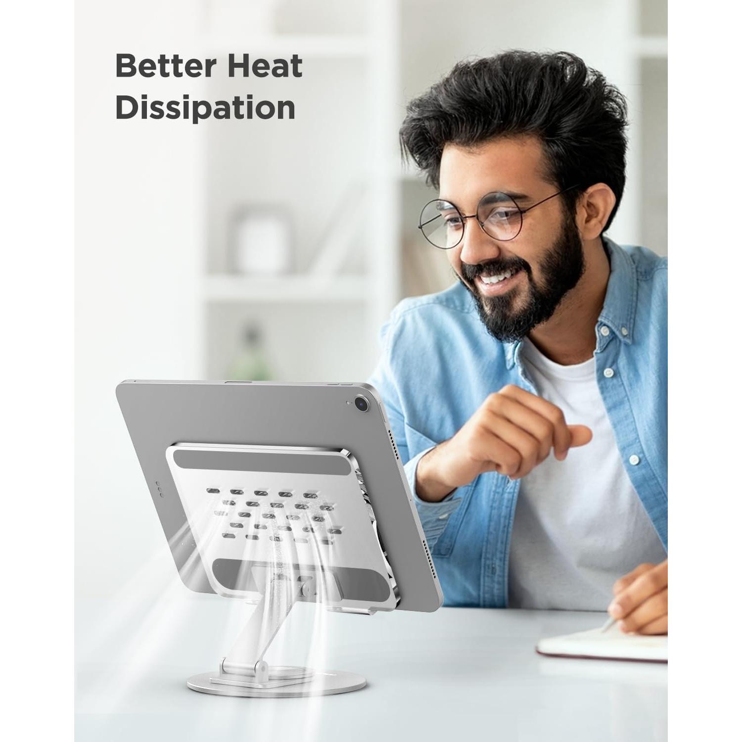 Soporte para Tableta MoKo Acrílico Ajustable 360° Plata