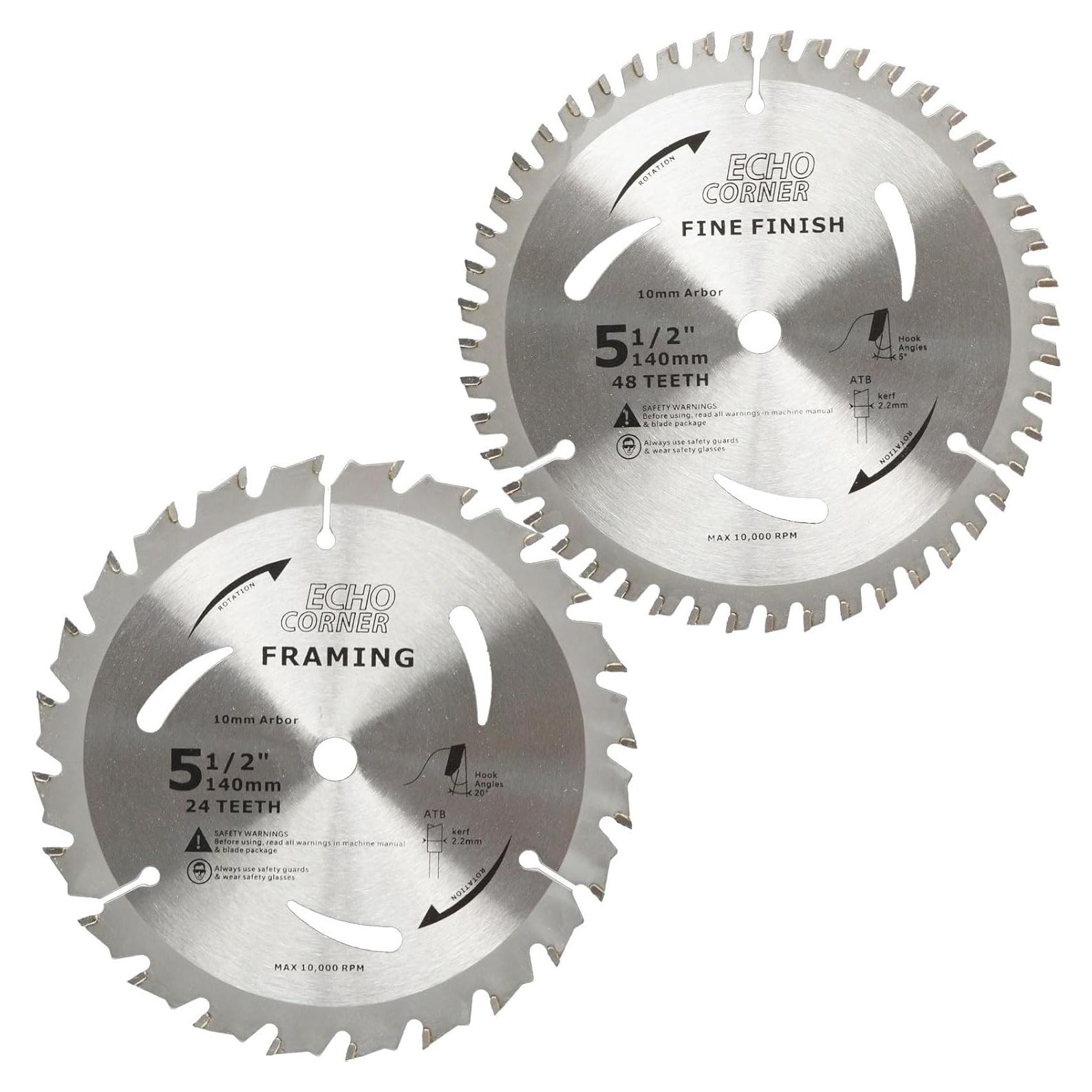 Hojas de sierra circular Echo Corner 5-1/2" 48D+24D 10mm
