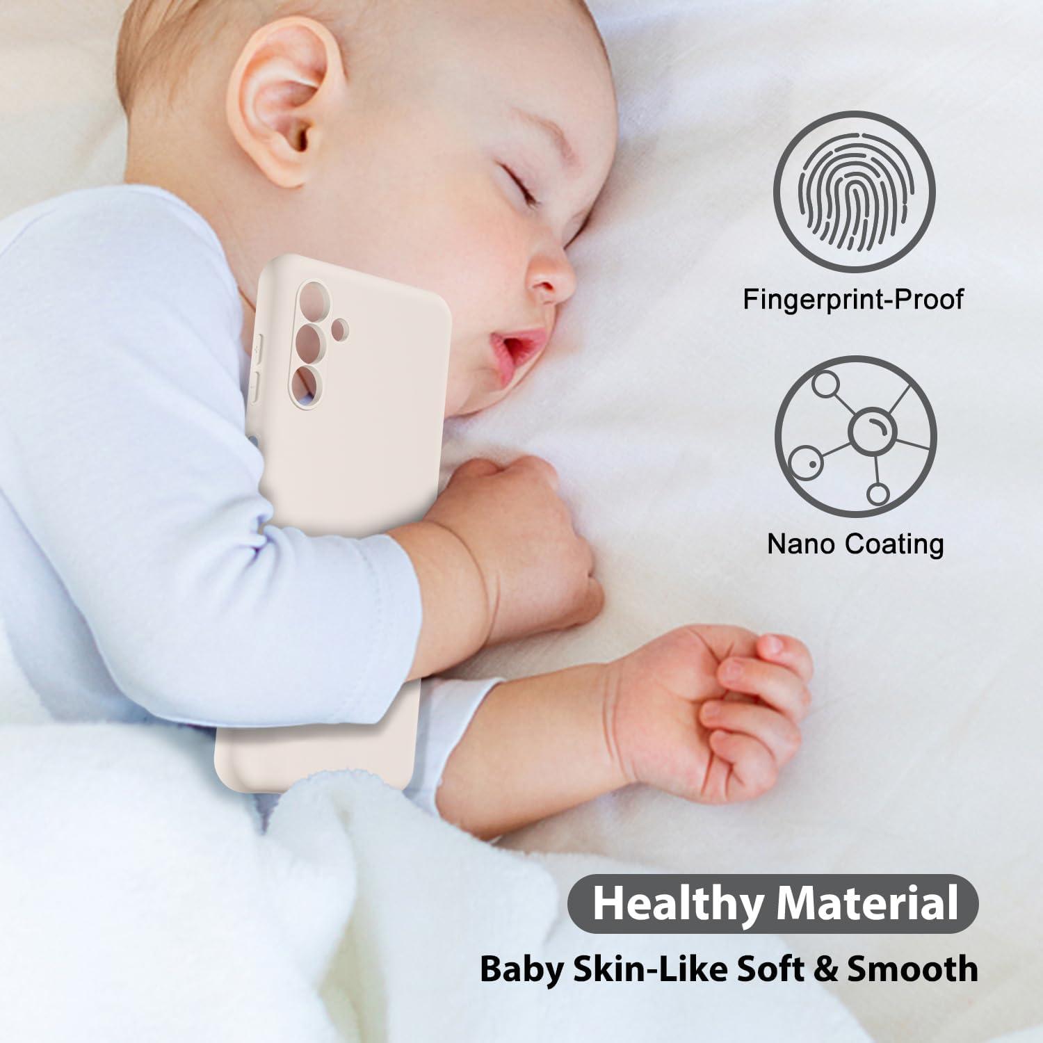 Funda de Silicona Oakxco para Samsung Galaxy A13 5G Beige