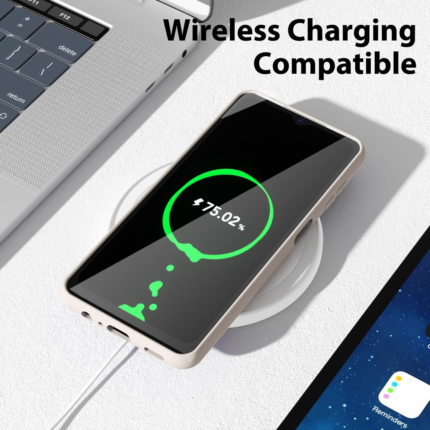 Funda de Silicona Oakxco para Samsung Galaxy A13 5G Beige