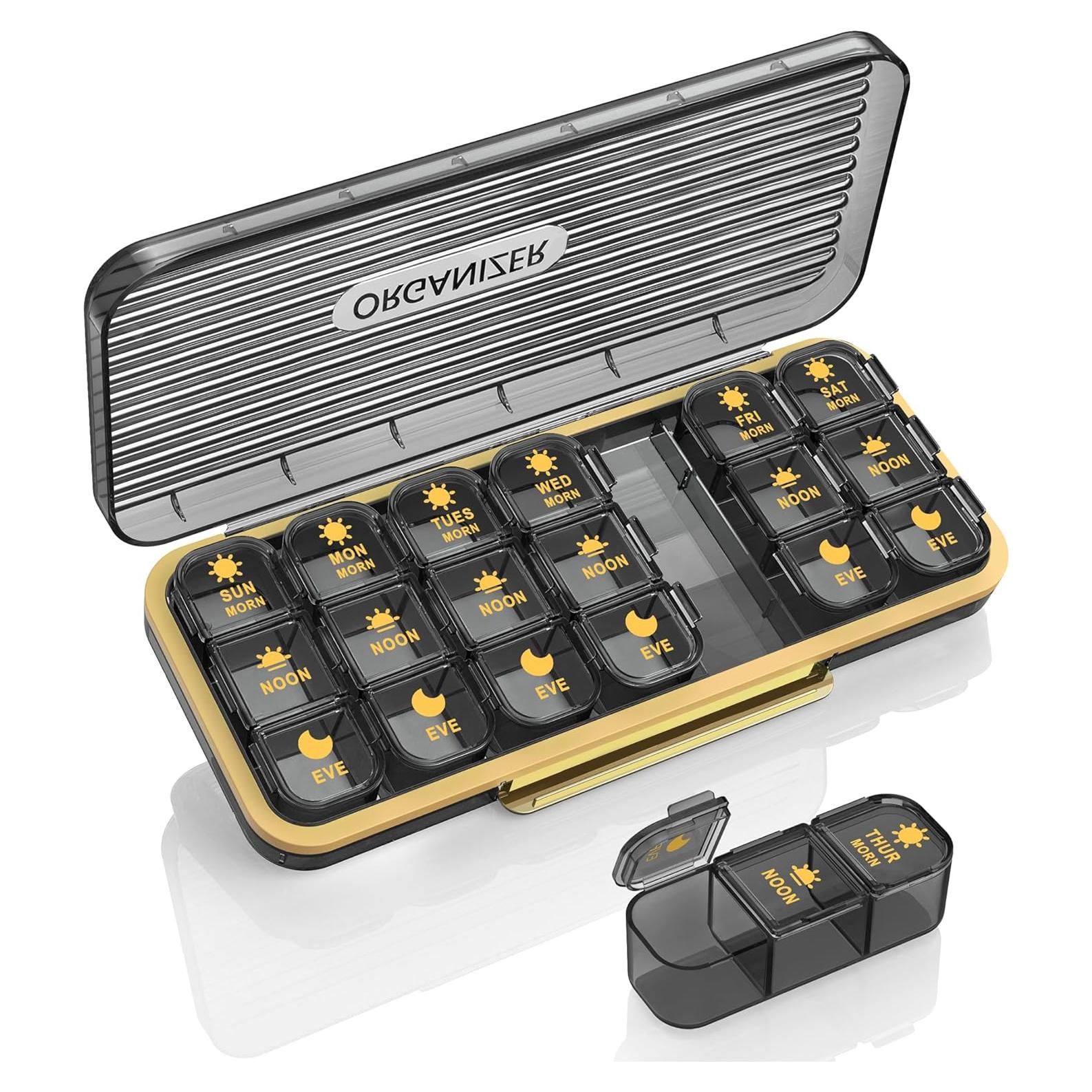 Organizador de Pastillas Semanal Acedada 3 Veces al Día - 7 Días