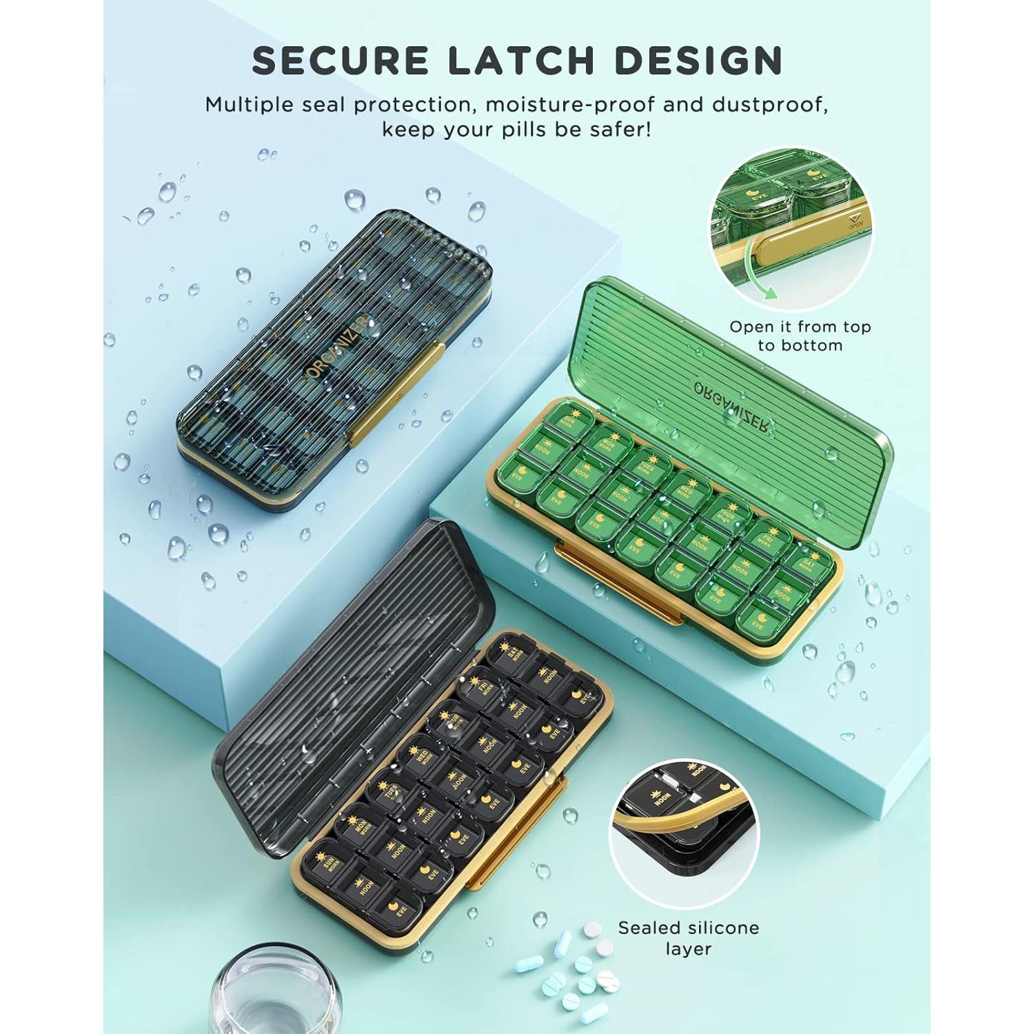 Organizador de Pastillas Semanal Acedada 3 Veces al Día - 7 Días