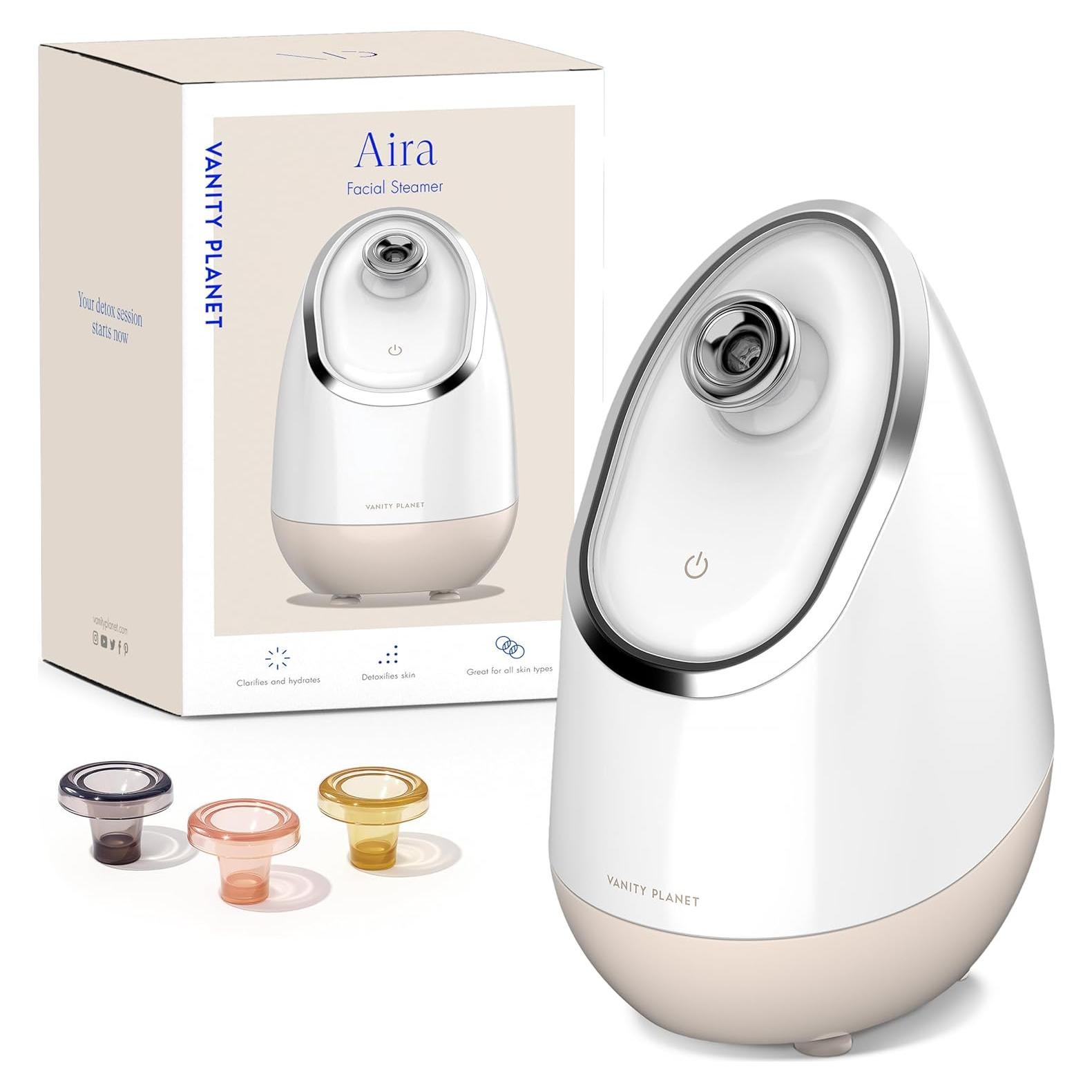 Vaporizador Facial Iónico Vanity Planet Aira Beige - Limpiador de Poros