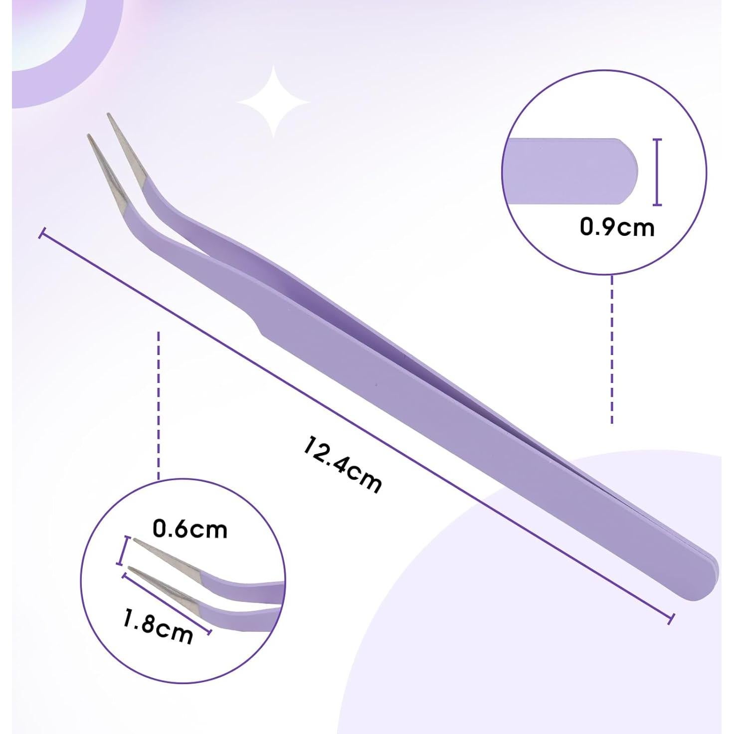 Pinzas Profesionales para Pestañas WENDY LASHES Moradas