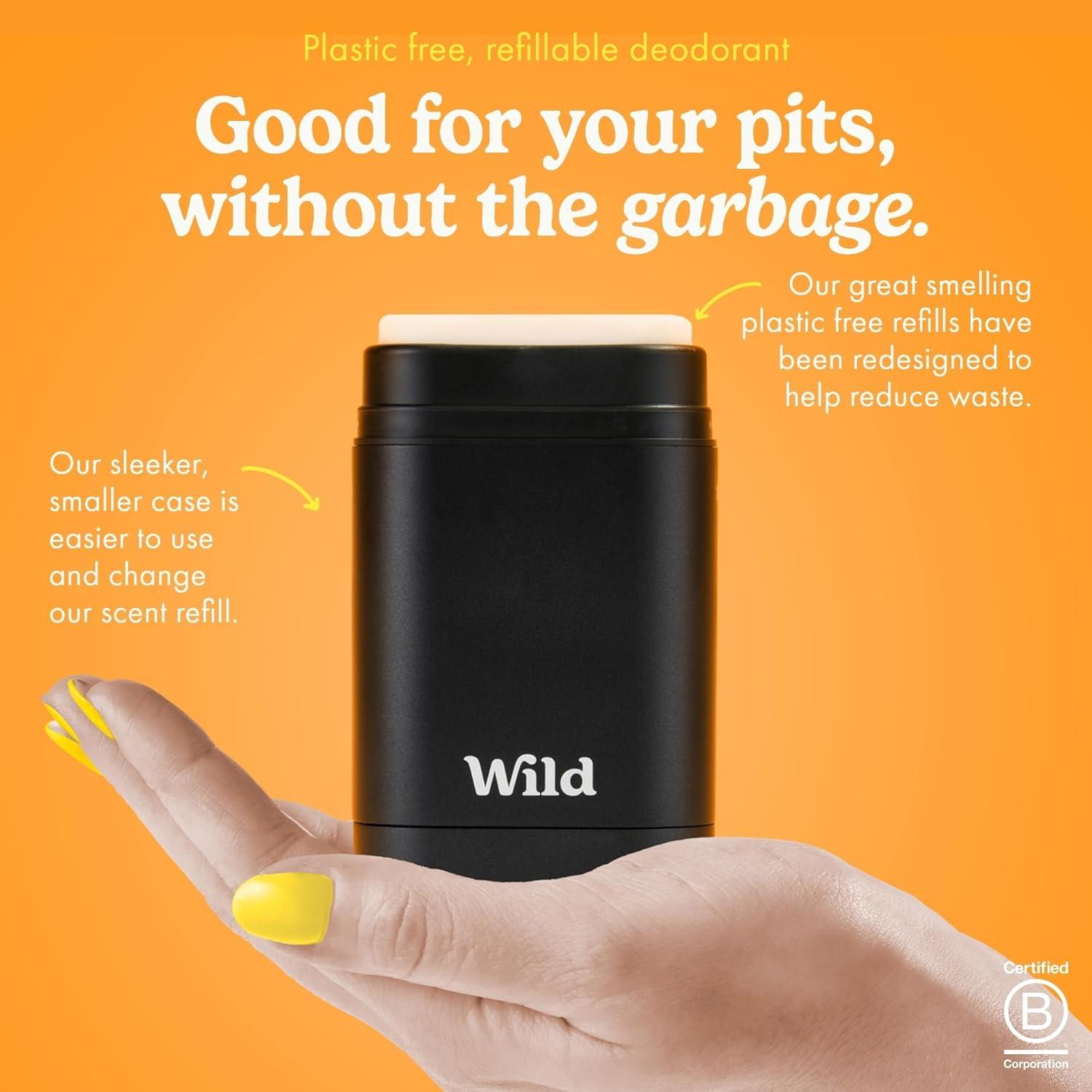 Desodorante Recargable Wild - Kit Inicio Estuche Negro 5 Aromas