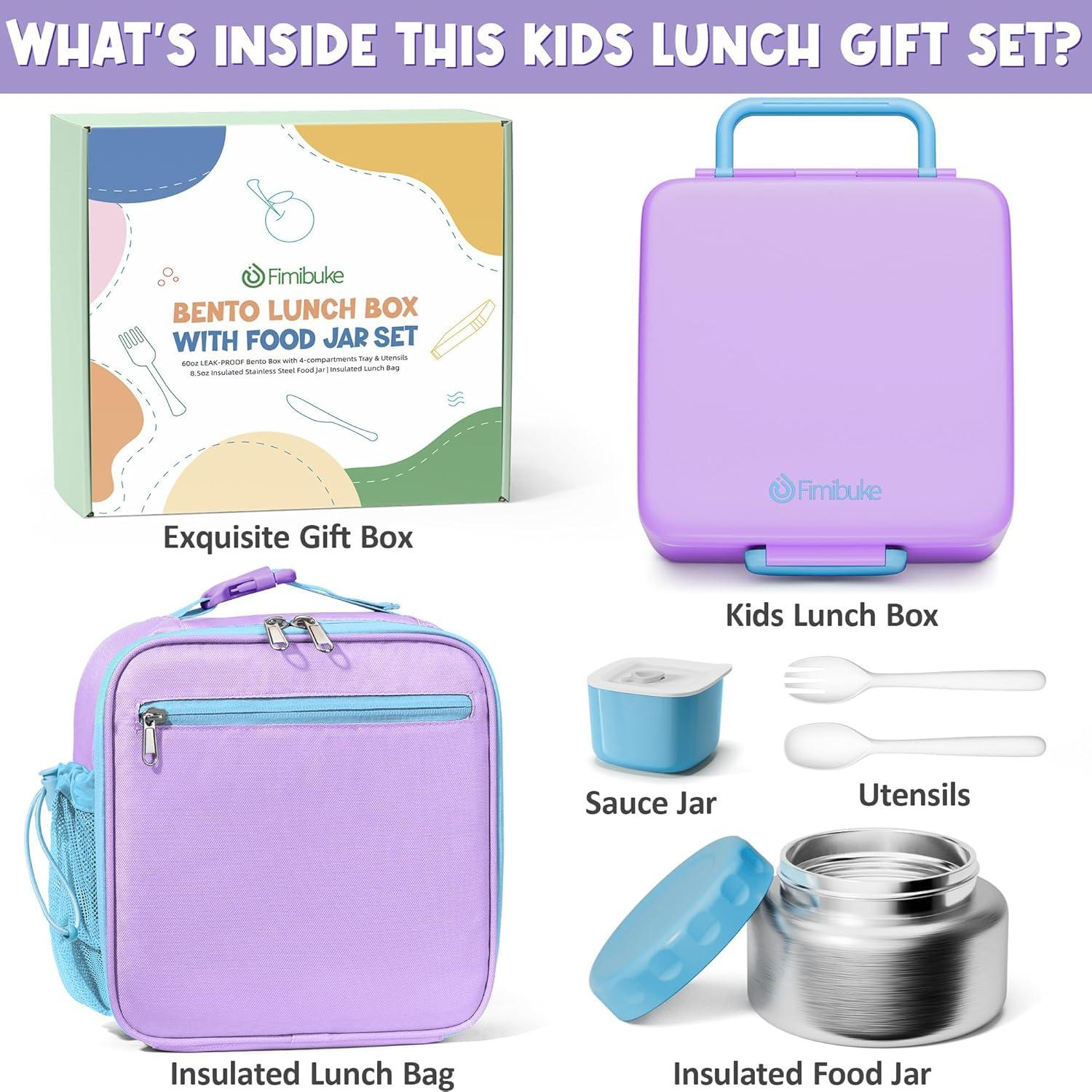 Caja de Almuerzo Bento Fimibuke 6 Piezas Aislada 1774 ml