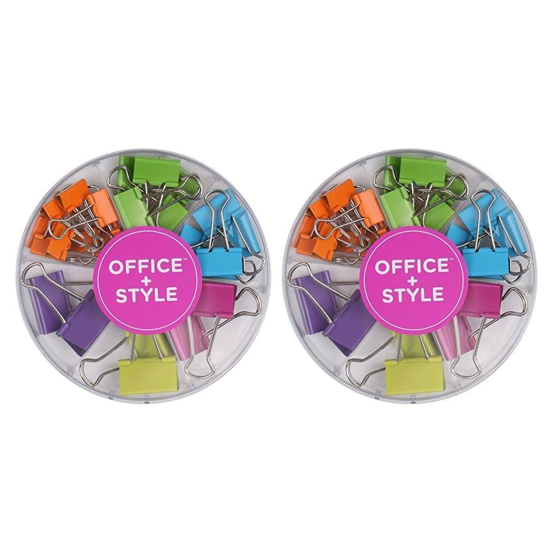 Clips de carpeta de colores Office Style 26 piezas variados