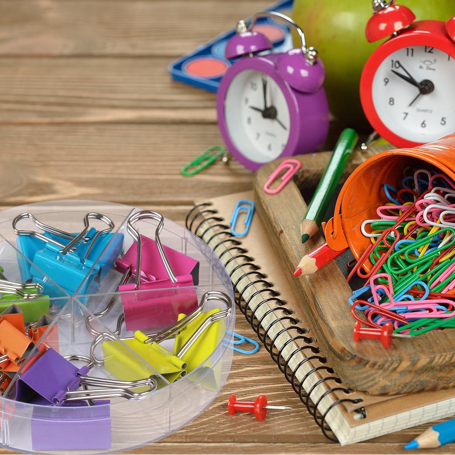 Clips de carpeta de colores Office Style 26 piezas variados