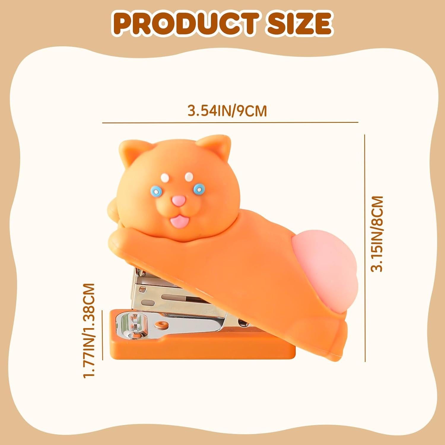 Grapadora de Silicona Honagu Anaranjada para Oficina y Estudiantes