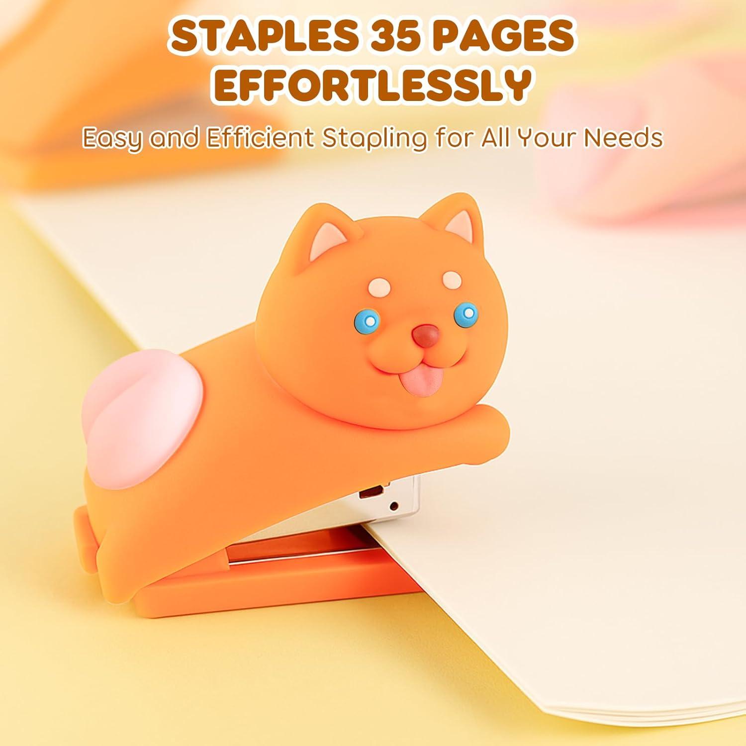 Grapadora de Silicona Honagu Anaranjada para Oficina y Estudiantes