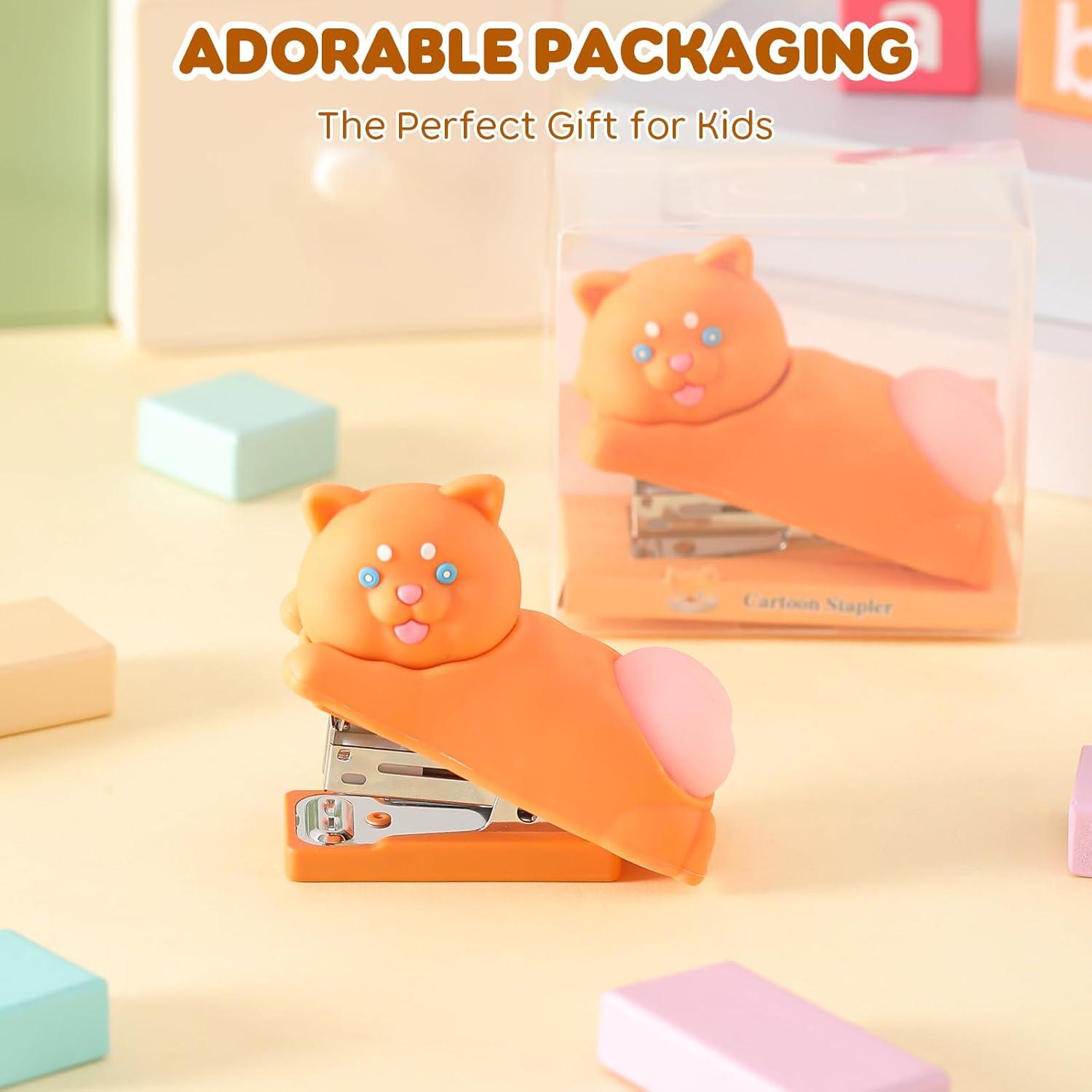 Grapadora de Silicona Honagu Anaranjada para Oficina y Estudiantes