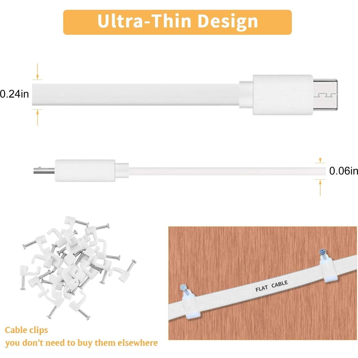 Paquete de 3 Cables de Extensión Micro USB 3M Uogw para Cámaras