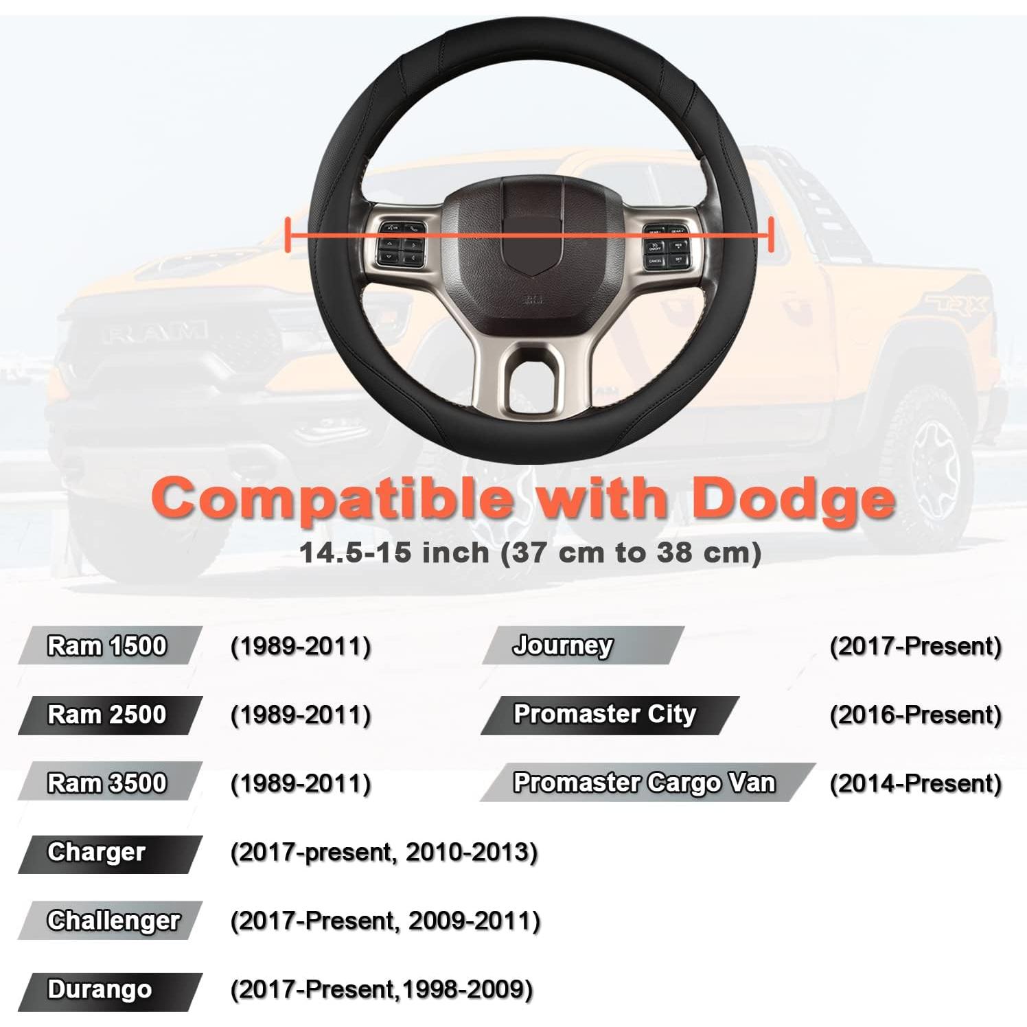 Cubierta de Volante West Llama para Dodge 1989-2011 - Negro