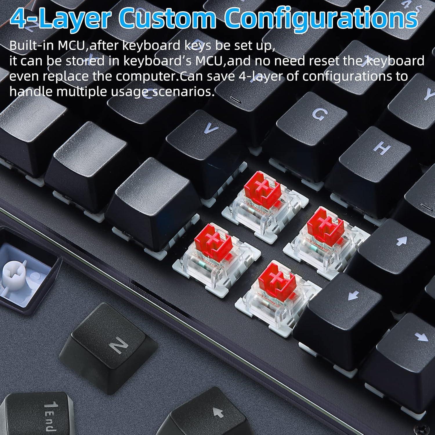 Teclado Mecánico Koolertron 48 Teclas RGB Programable