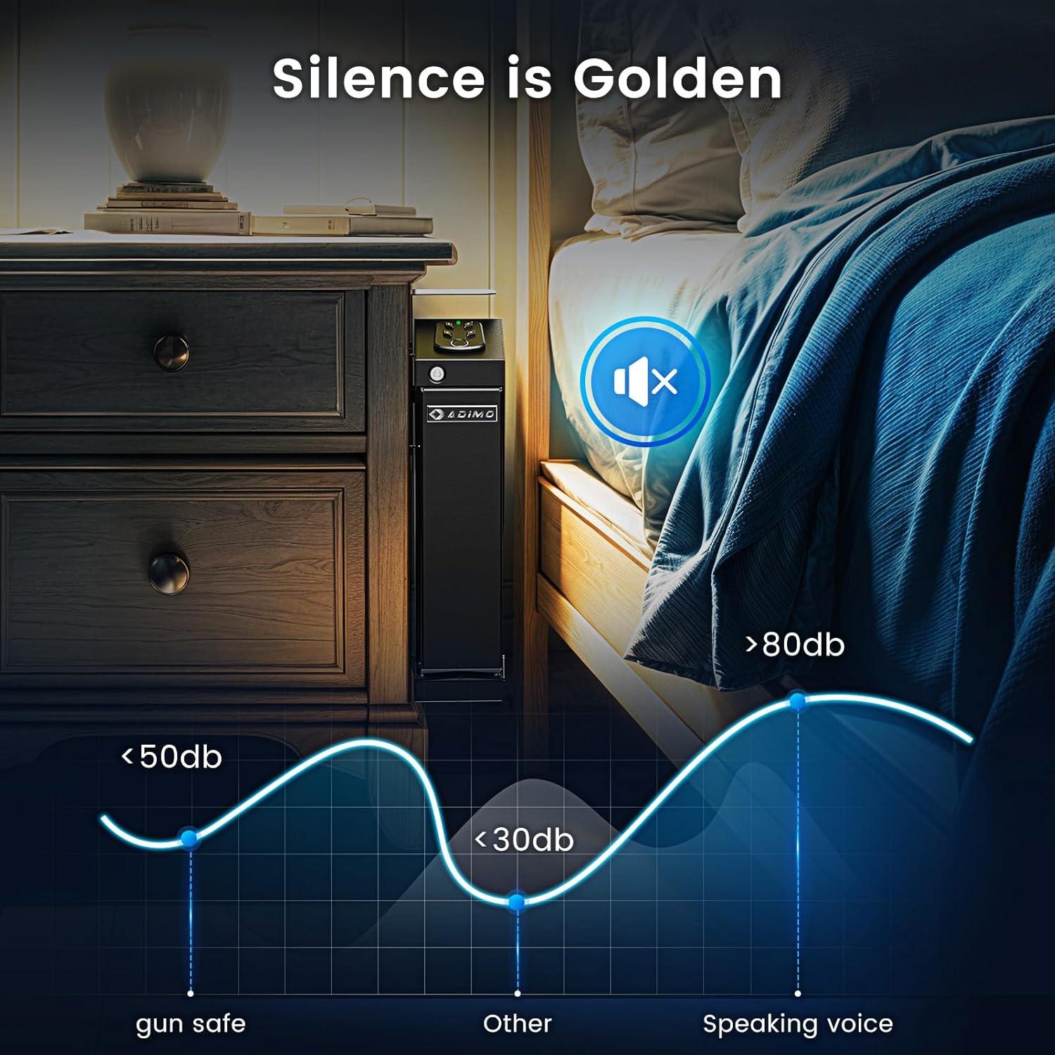 Caja Fuerte Biométrica ADIMO T5 para Pistola 36.96x19cm