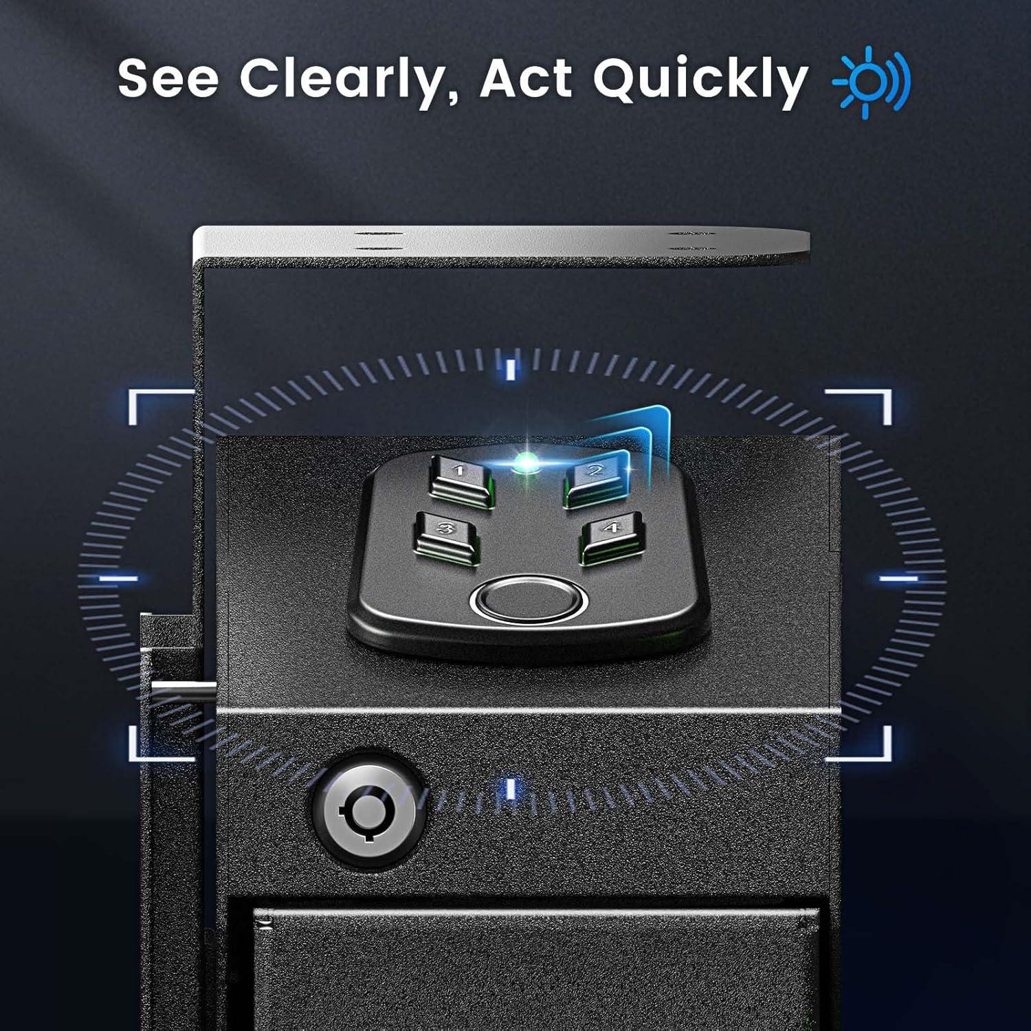 Caja Fuerte Biométrica ADIMO T5 para Pistola 36.96x19cm