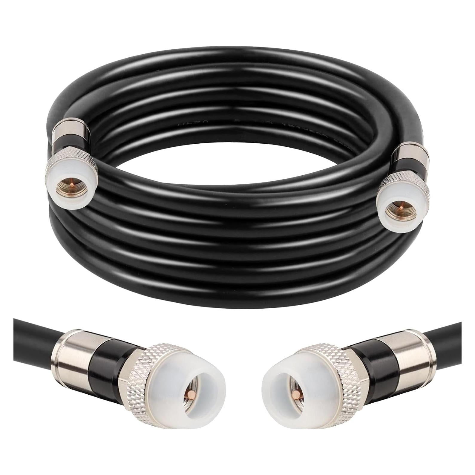 Cable Coaxial RG6 3.05m MOOKEERF Impermeable para TV e Internet