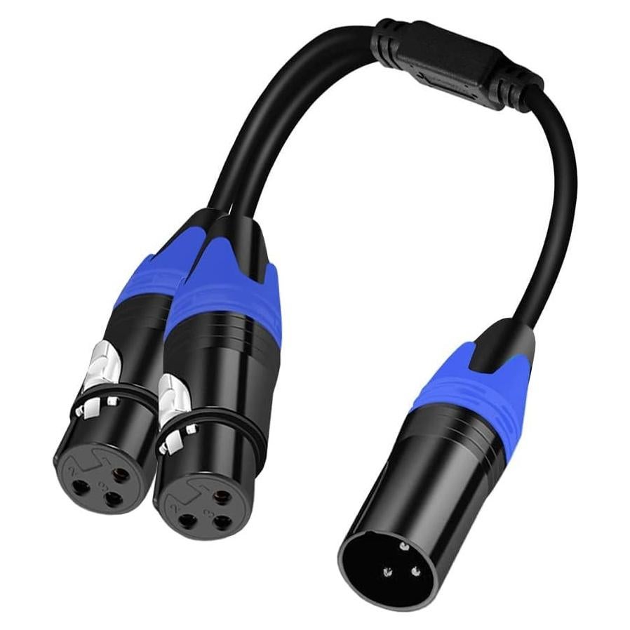Cable XLR Macho a Doble Hembra 30 cm Seefeful - Audio Balanceado