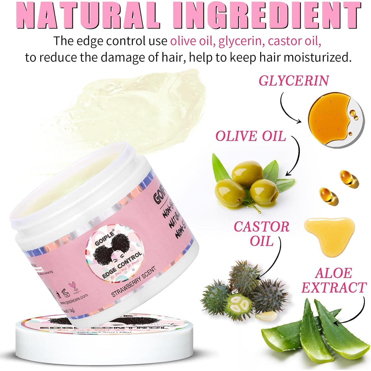 Kit de Estilizado Goiple 7pcs: Cera de Control de Bordes y Aceite