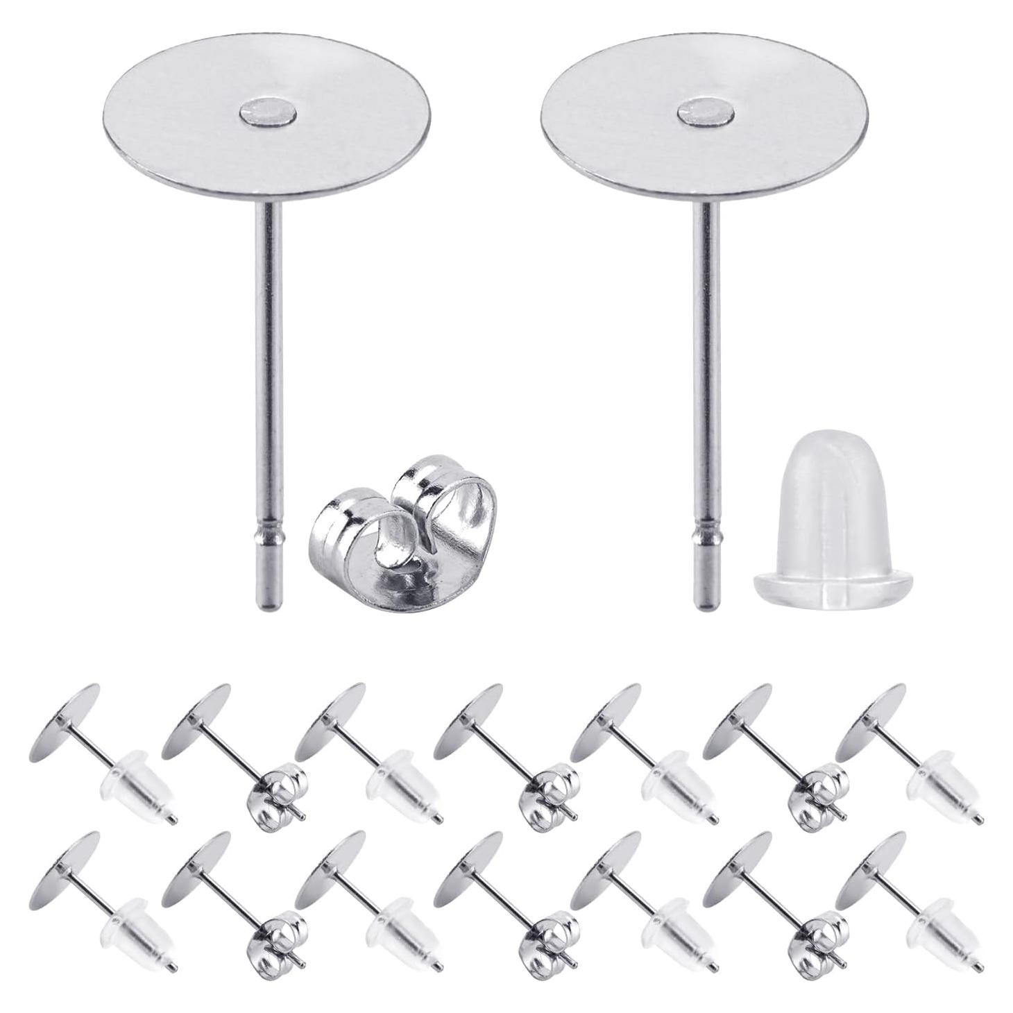 Aretes Hipoalergénicos BEADNOVA 120pcs 4mm Acero Inoxidable