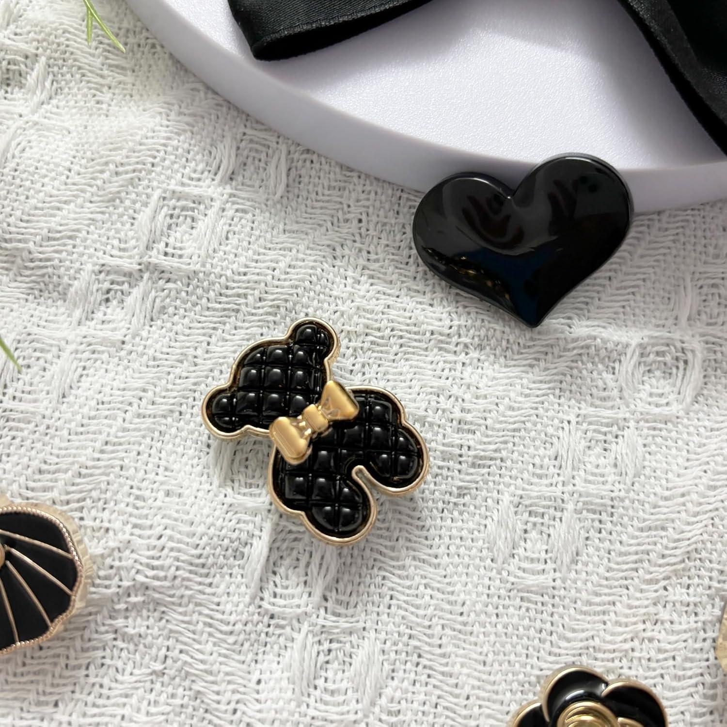 18 Piezas Accesorios de Encantos para Zapatos Mujeres - Lazos y Brillantes