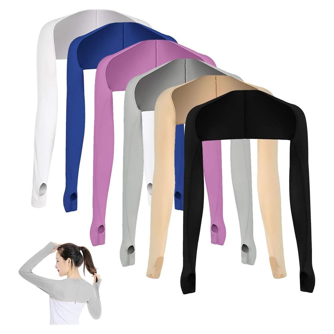 Mangas de Chal Refrigerantes AOUTACC UV para Mujeres - 6 Piezas