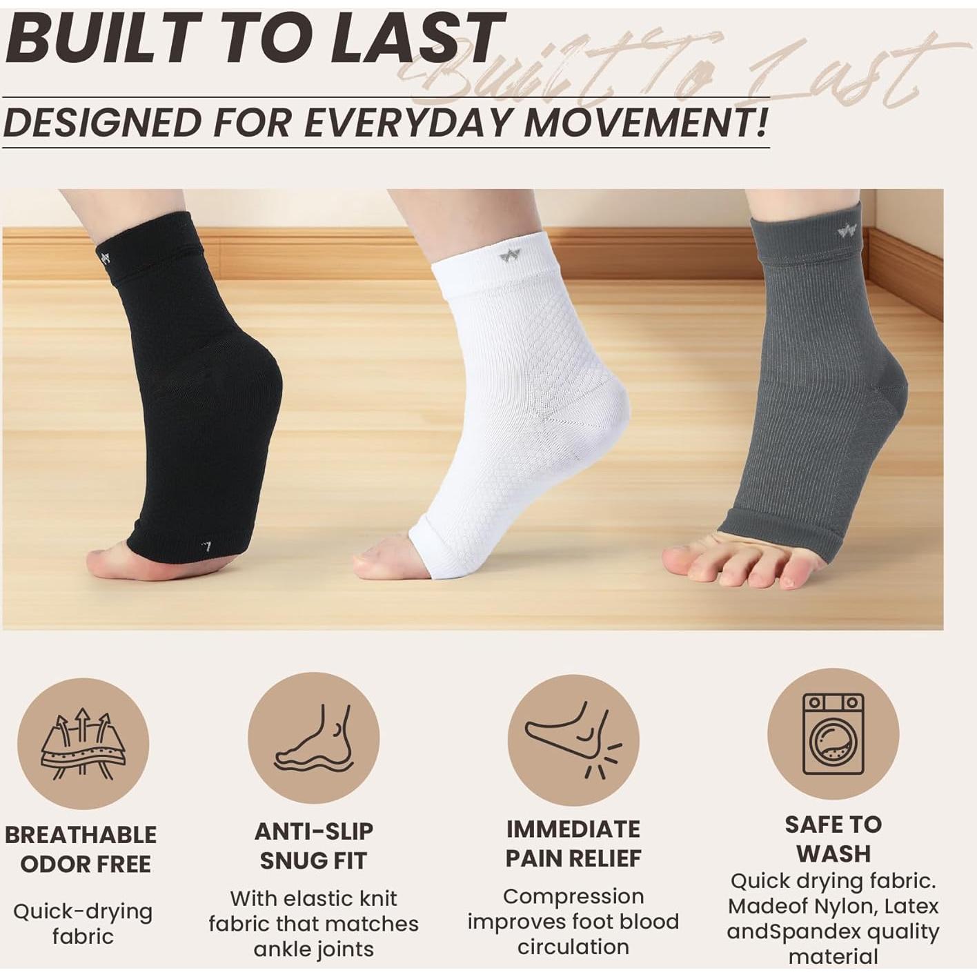 Calcetines de Compresión WANDER para Fascitis Plantar - 2 Pares