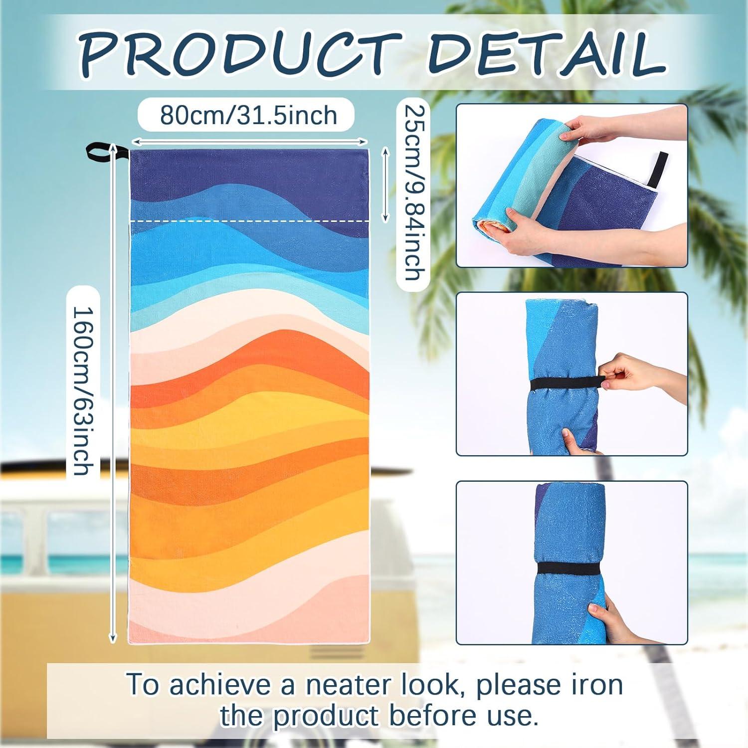 Toalla de Microfibra Hahafelt 160x80 cm para Coche y Playa