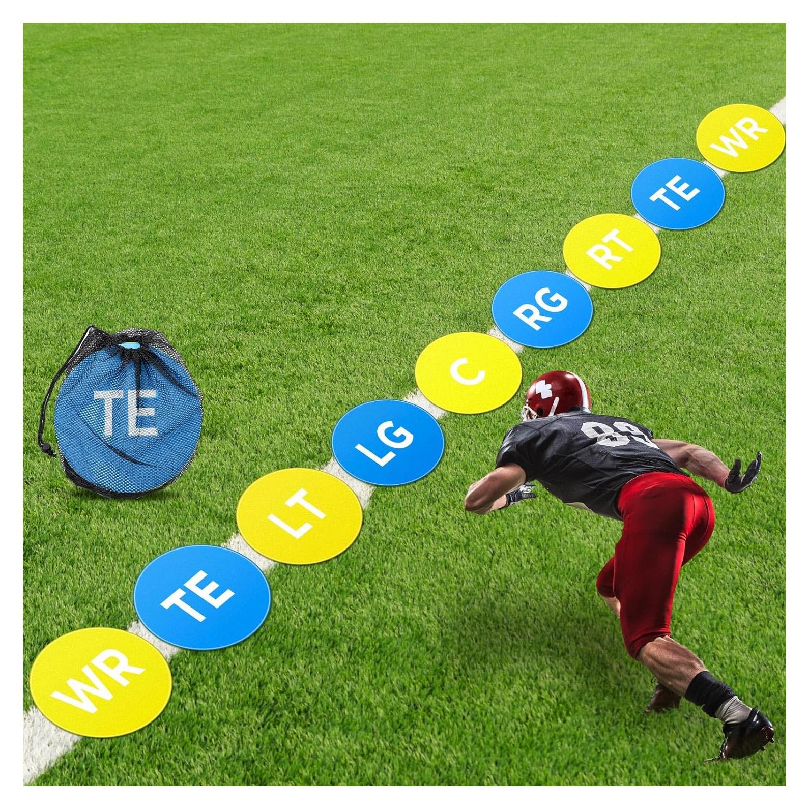 9 Marcadores de Posición de PVC Sonwyoung 23 cm para Fútbol