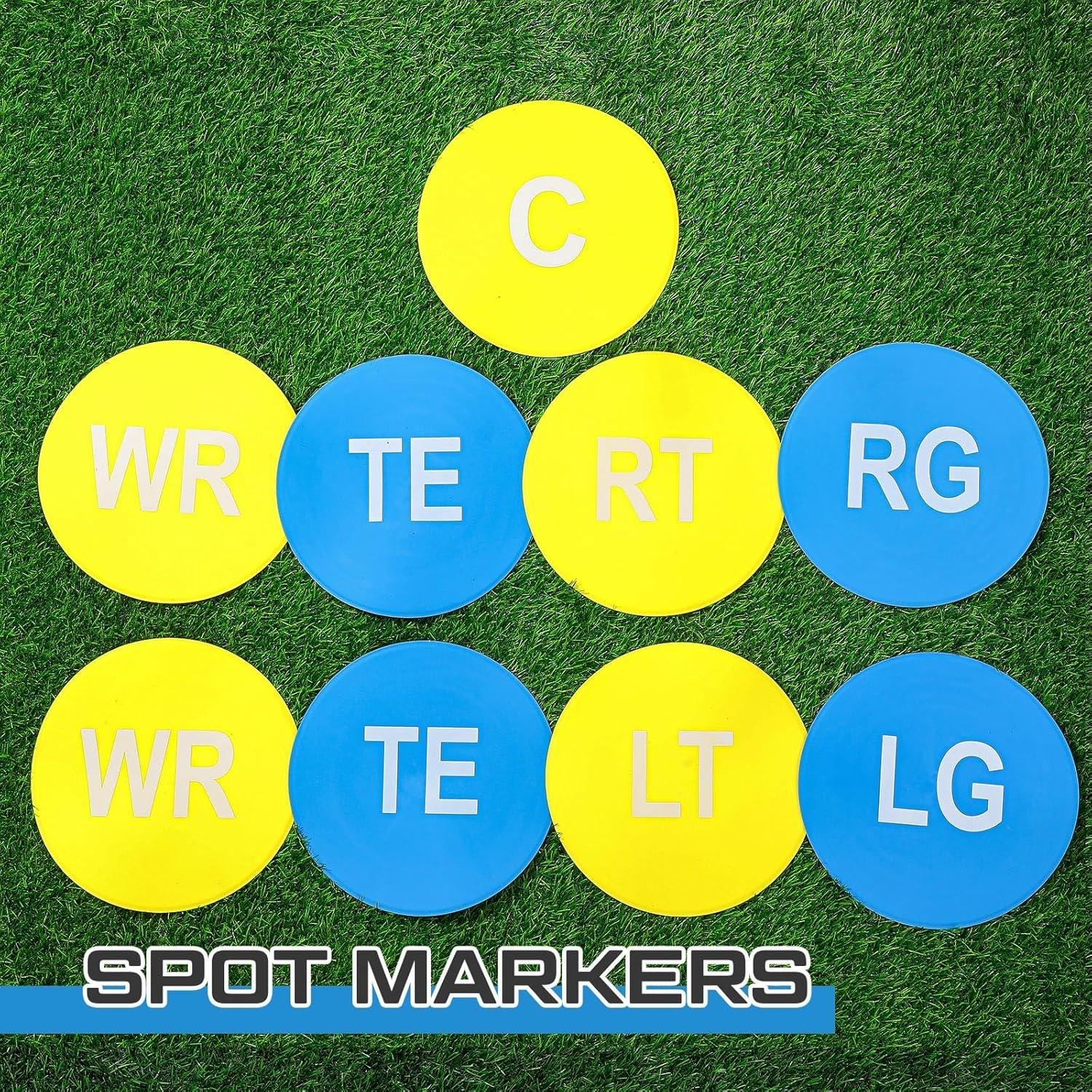 9 Marcadores de Posición de PVC Sonwyoung 23 cm para Fútbol