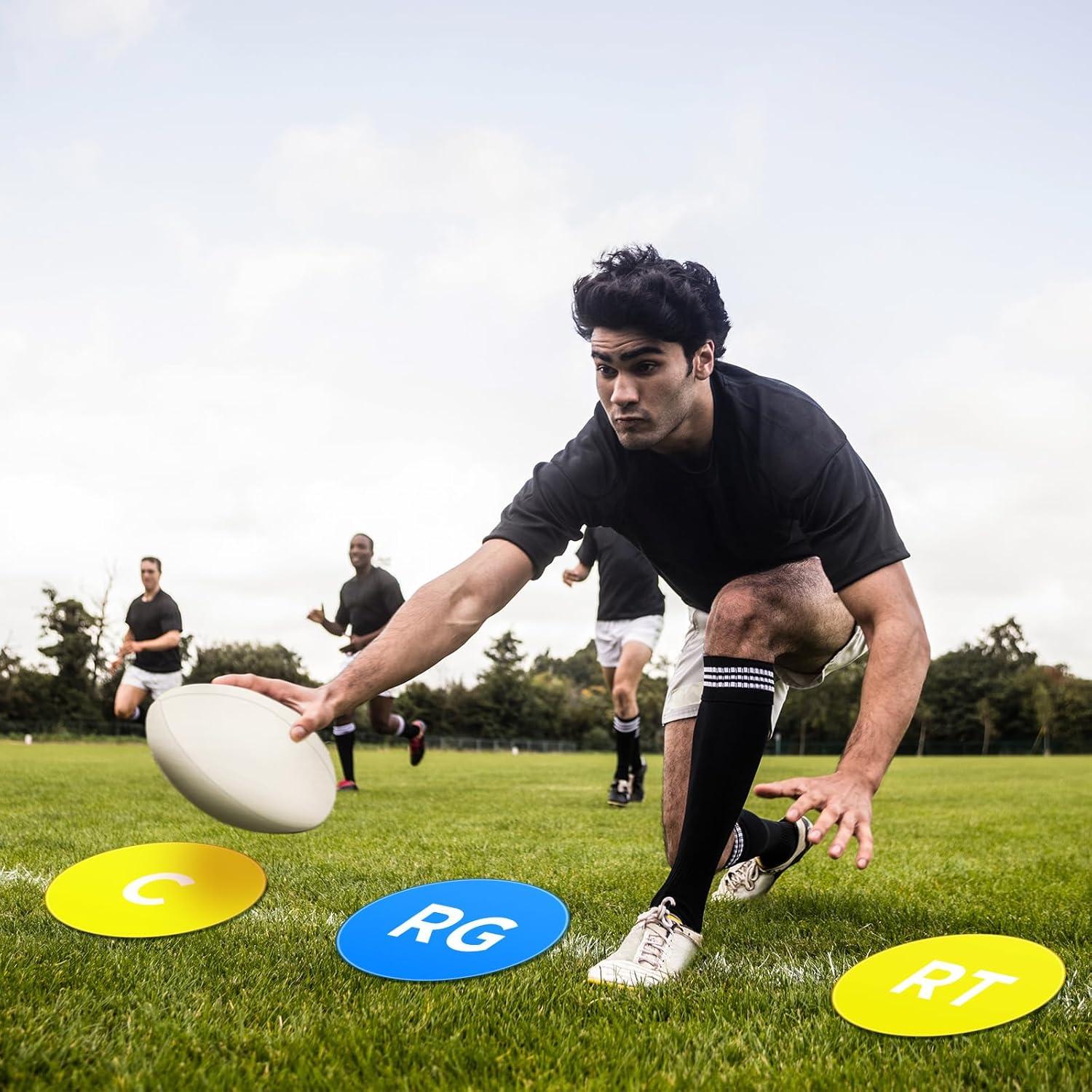 9 Marcadores de Posición de PVC Sonwyoung 23 cm para Fútbol