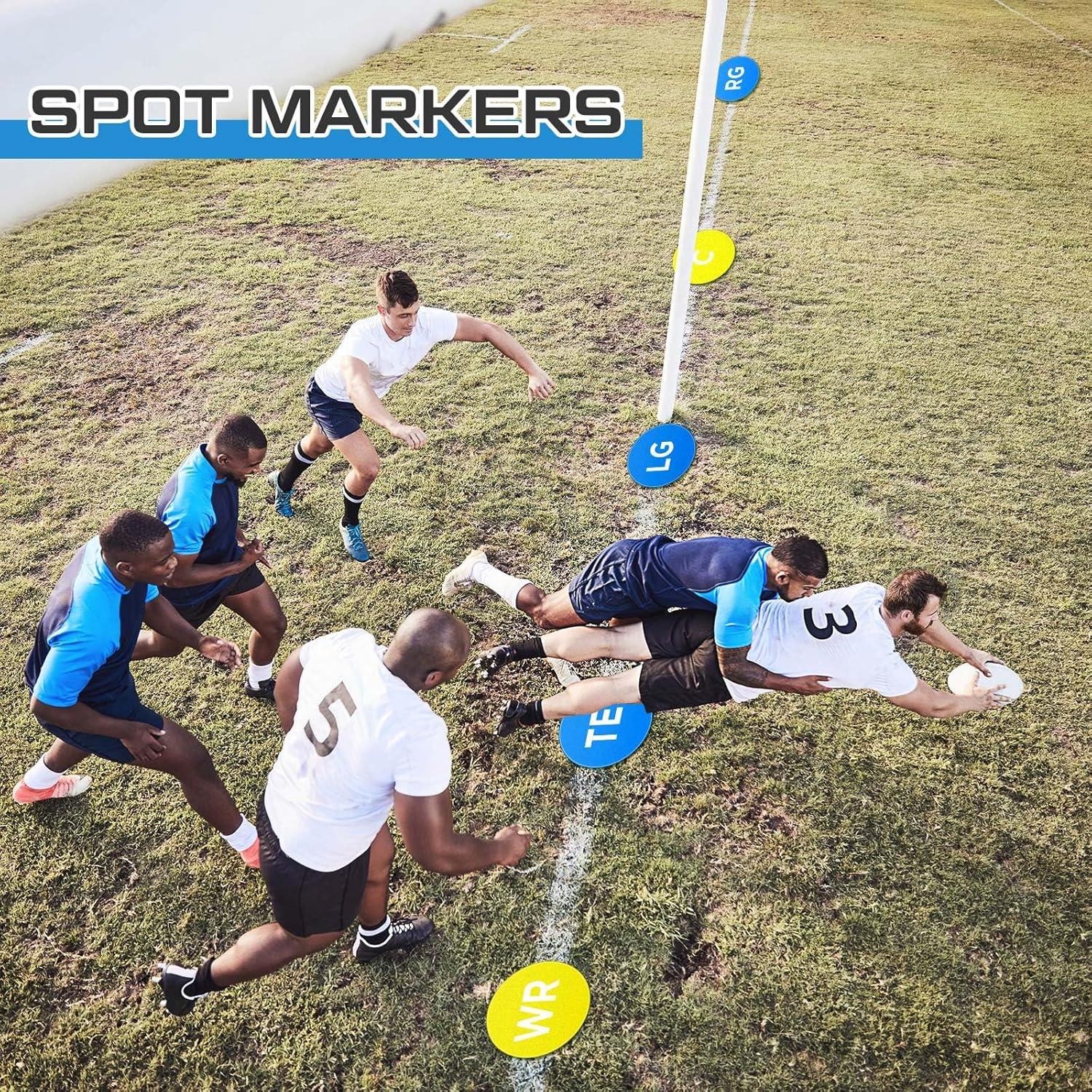 9 Marcadores de Posición de PVC Sonwyoung 23 cm para Fútbol